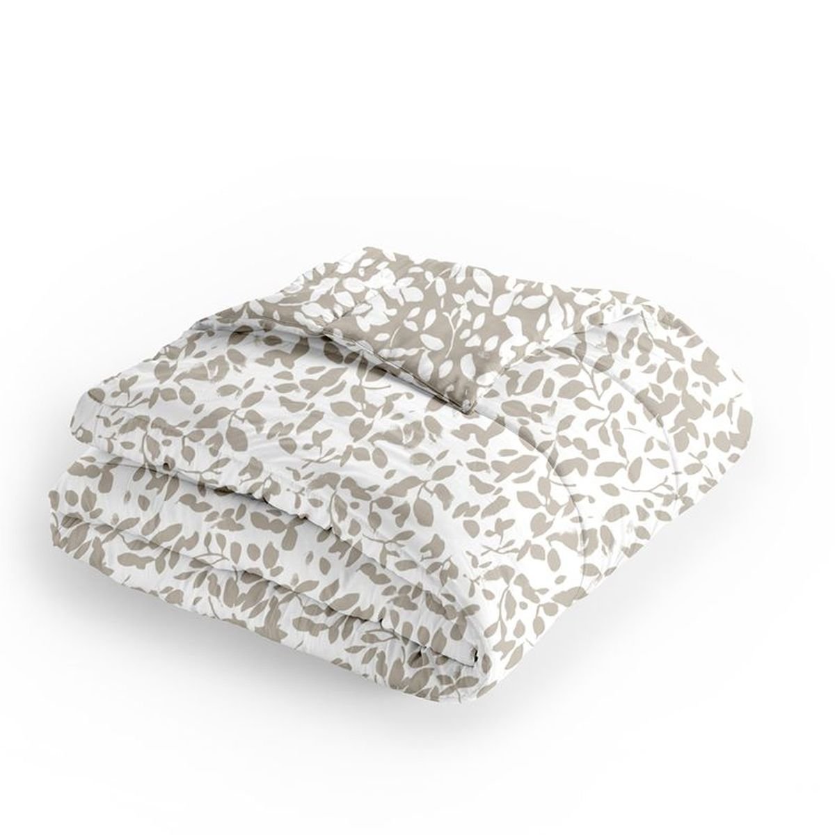 Couette Imprimée Réversible 1 personne COCON beige, TODAY