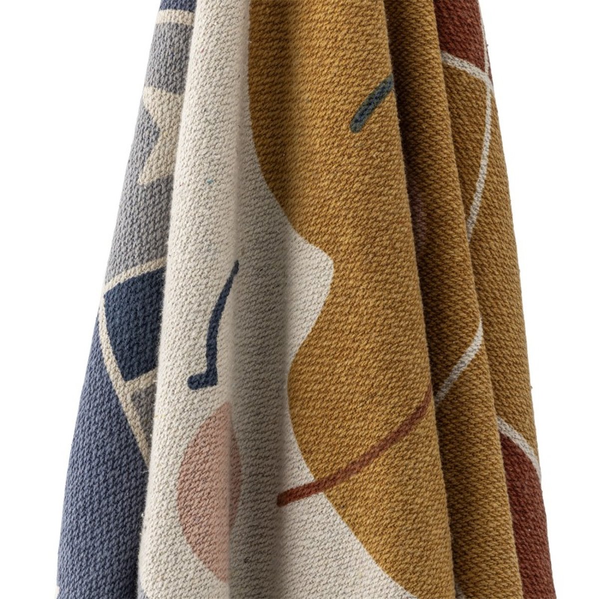 Plaid coton motif soleil SUN multicolore, BLOOMINGVILLE