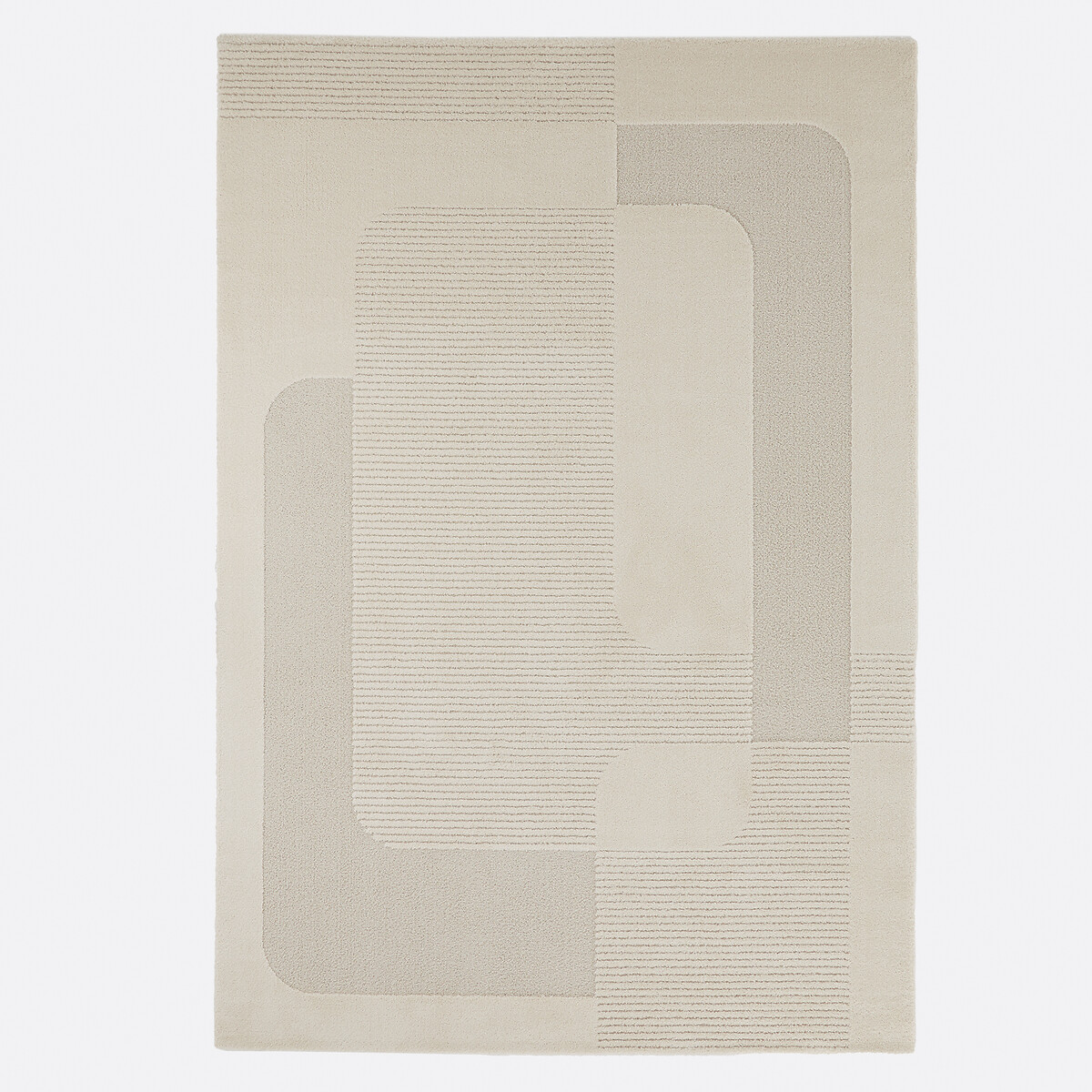 Tapis motif géométrique reliéfé, Lodgo ecru, LA REDOUTE INTERIEURS