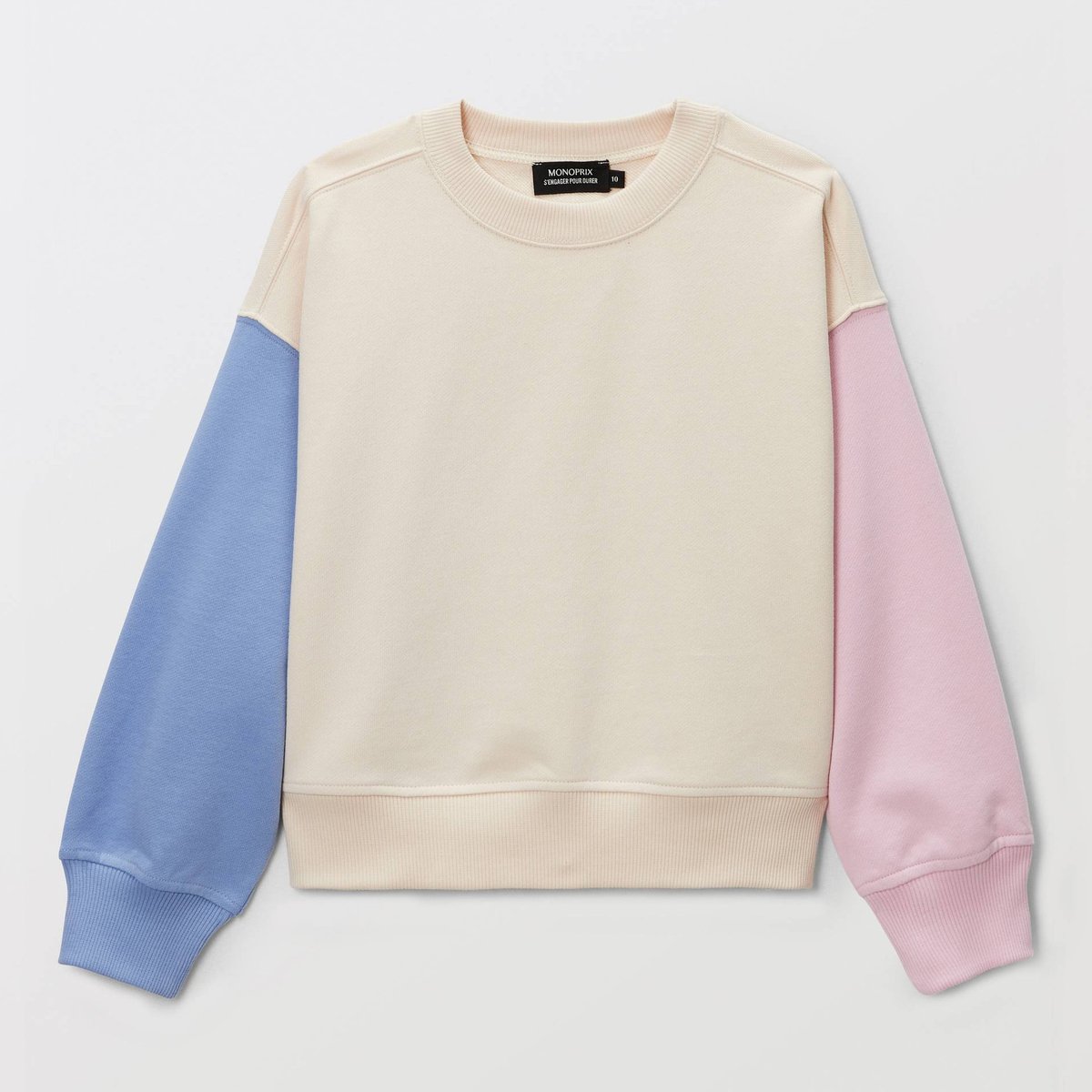 Sweat colorblock amaretti, MONOPRIX