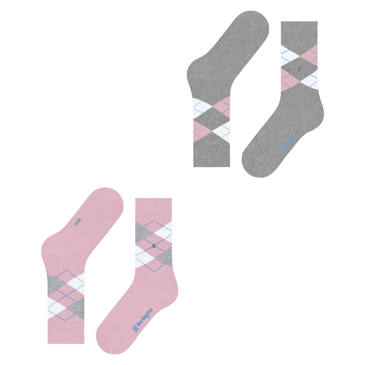 Chaussettes Everyday Argyle Opaque rose, BURLINGTON