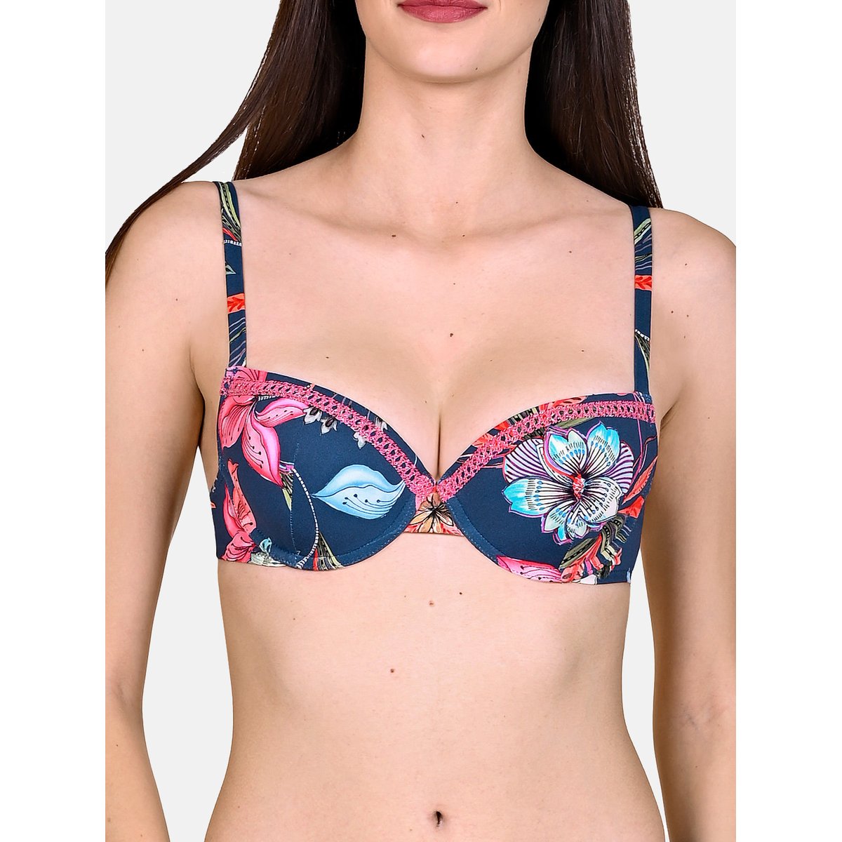 Haut maillot de bain préformé Jamaica blanc, LISCA
