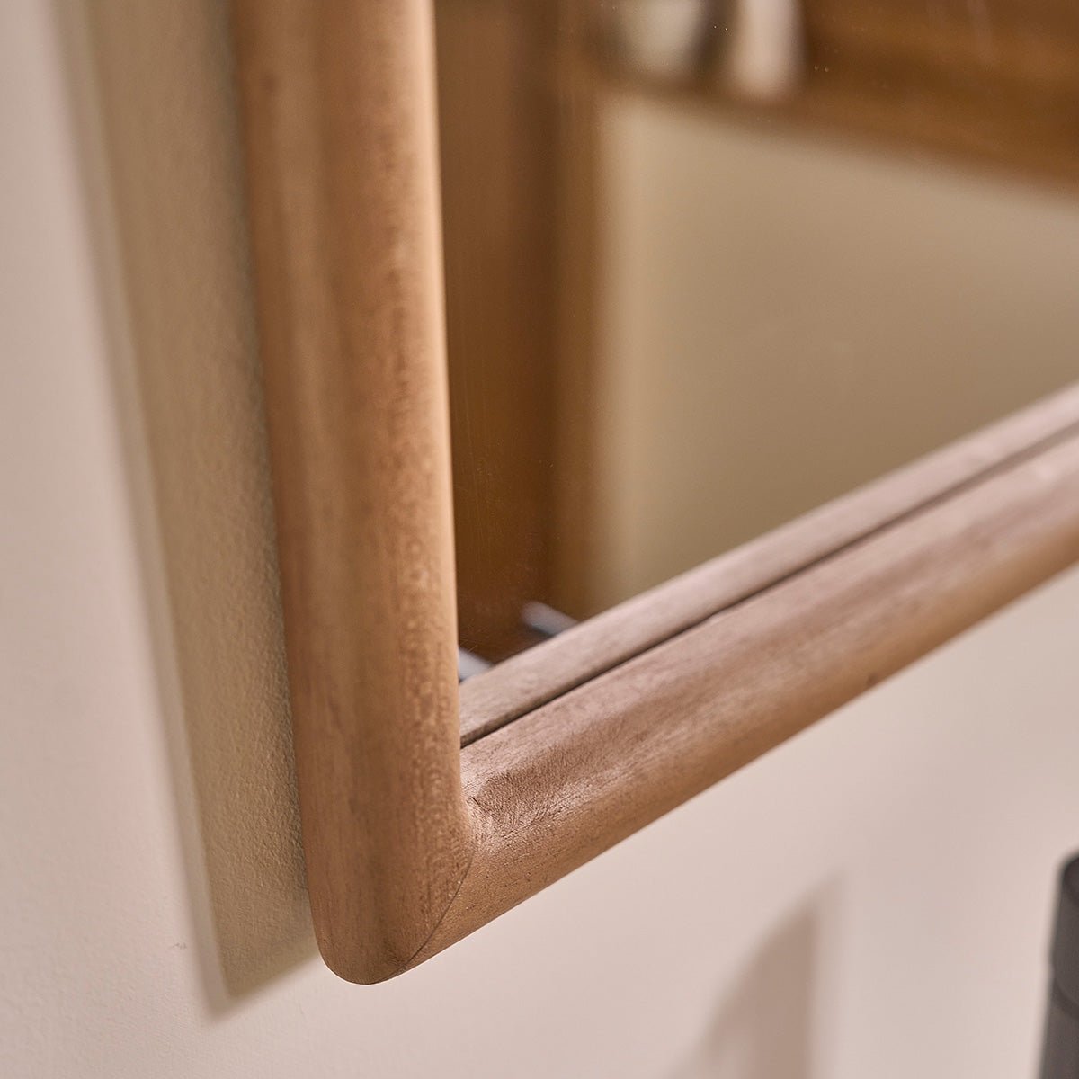 Miroir en teck massif 80x50 cm COLINE naturel, BERAH GETAH