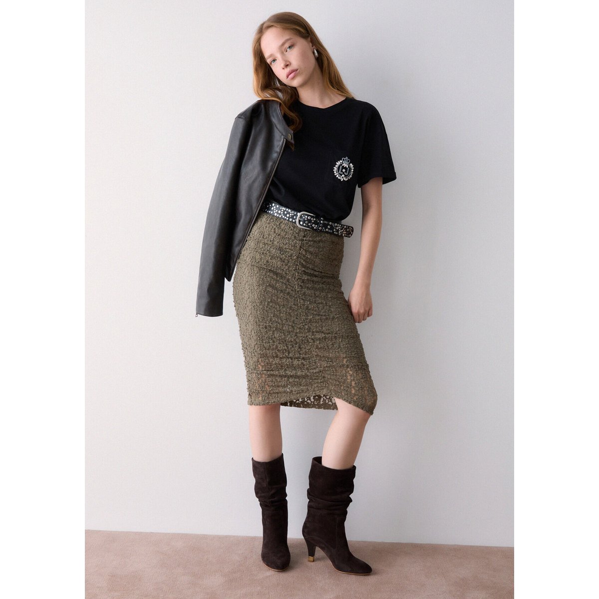 T-shirt boxy avec poche bijou noir, LIU JO