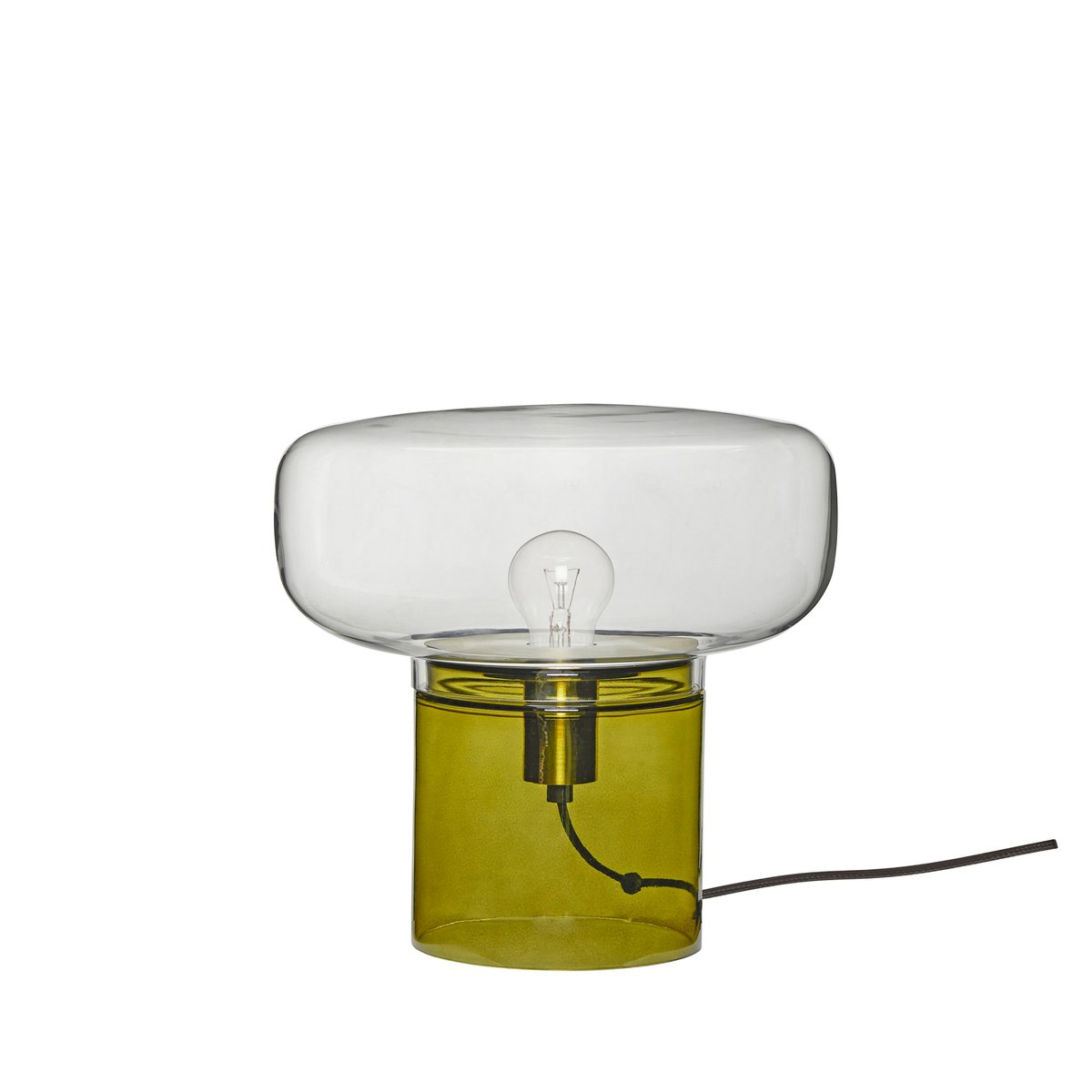 Lampe de table en verre CRAVE vert, HUBSCH