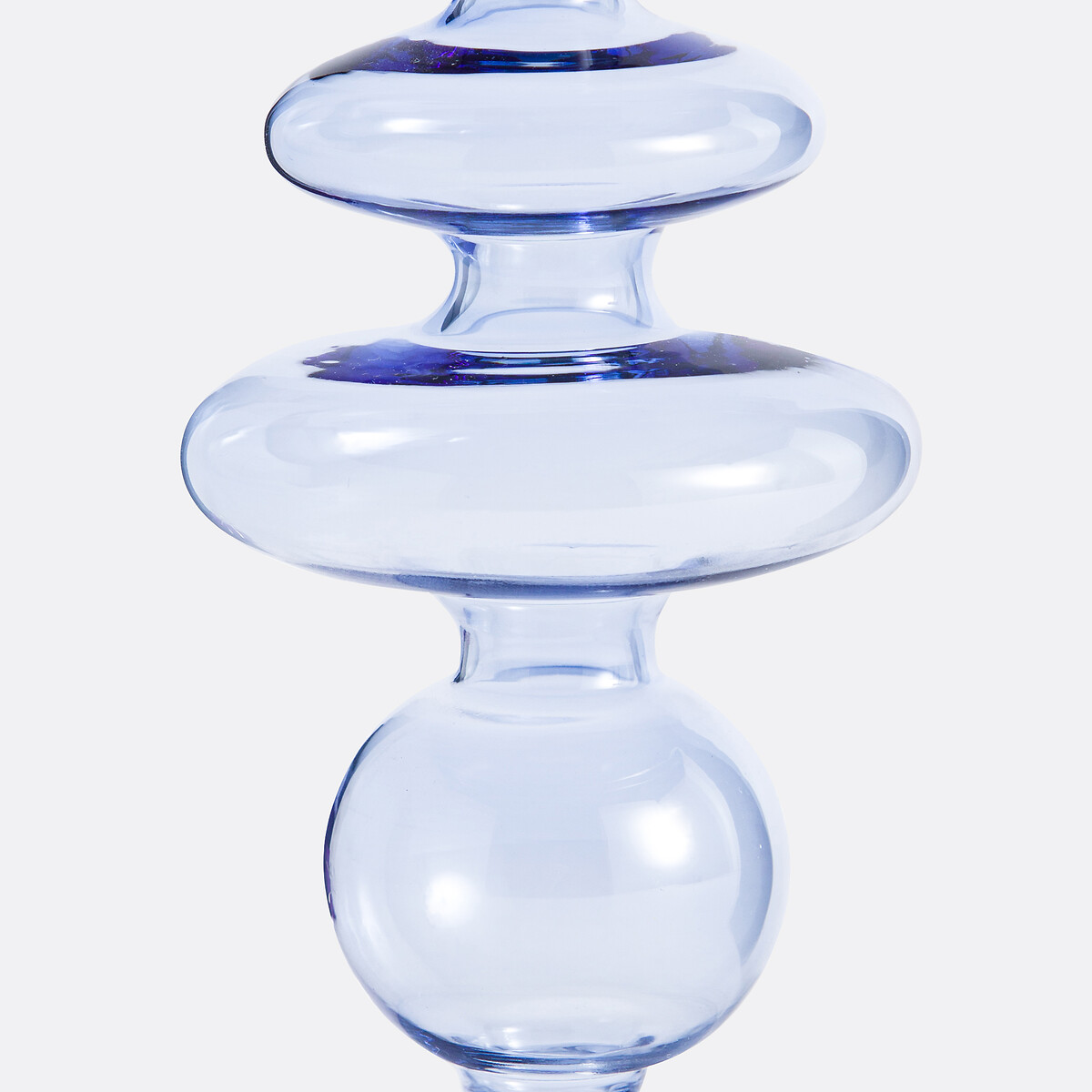 Kandelaar in glas H20 cm, Chilava blauw, LA REDOUTE INTERIEURS