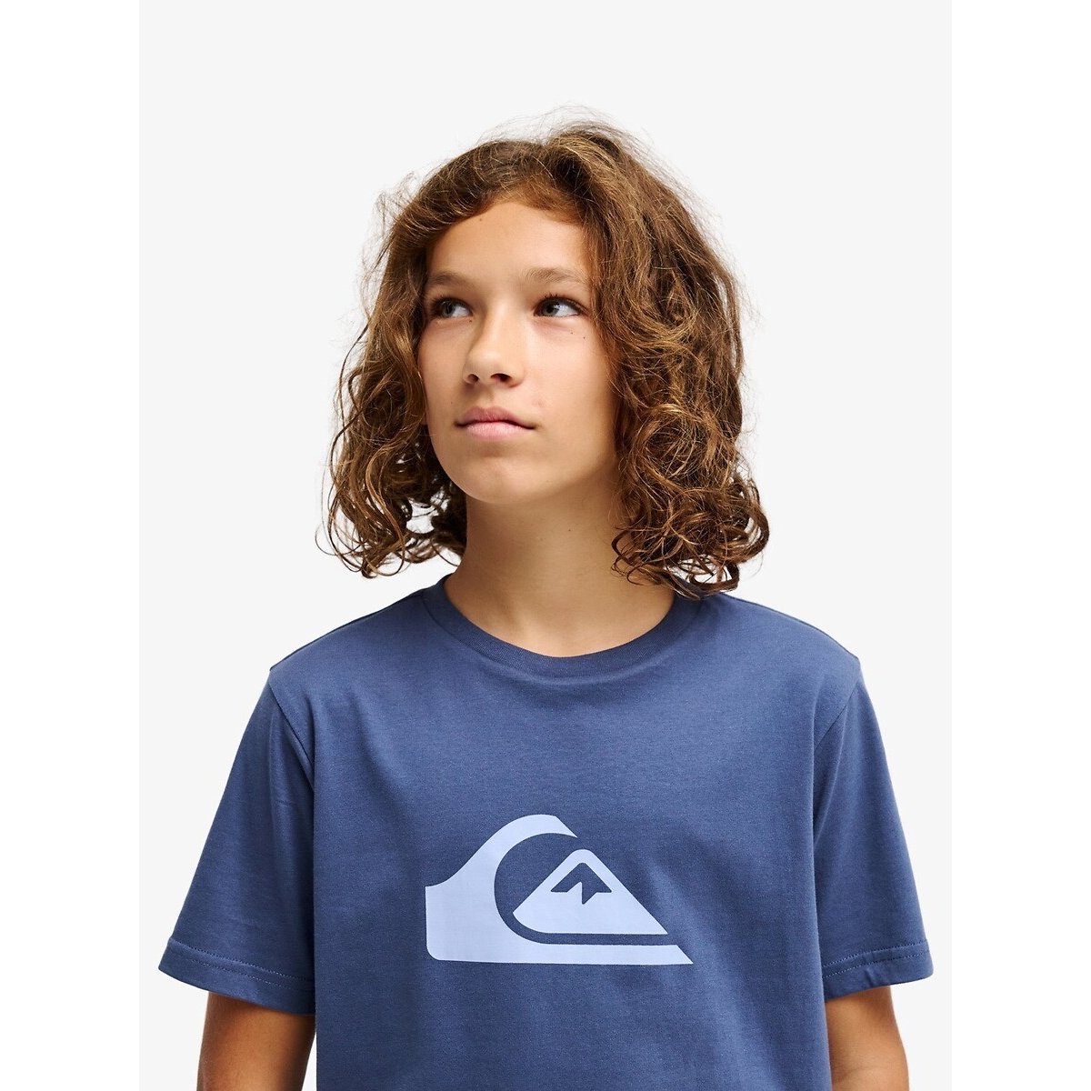 T-shirt manches courtes, imprimé devant bleu, QUIKSILVER
