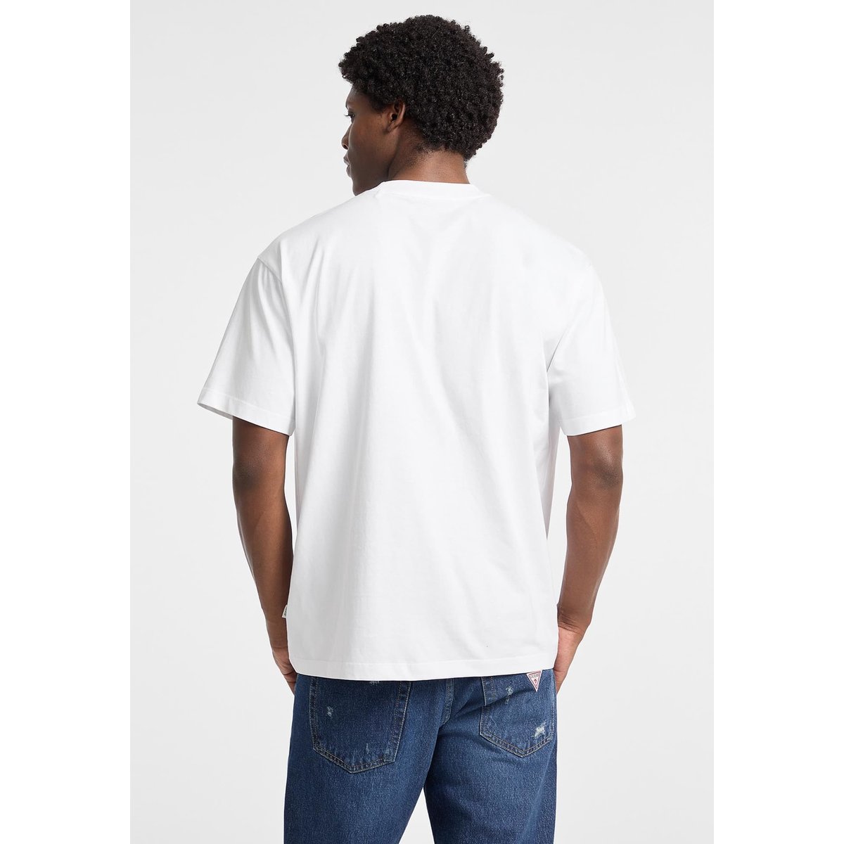 T-Shirt Imprimé Frontal blanc, GUESS JEANS