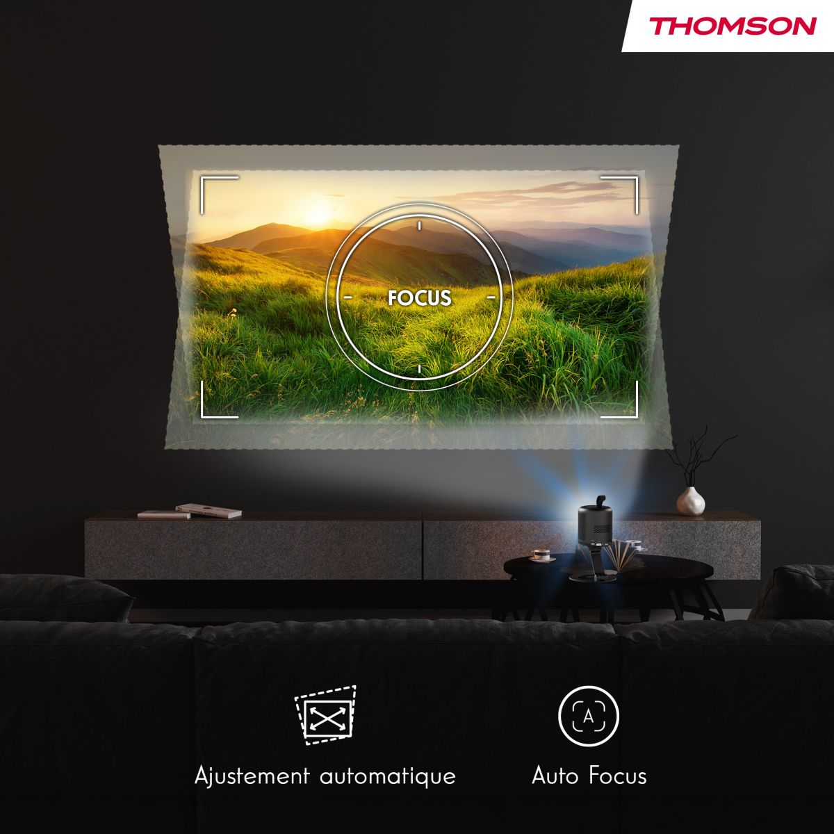 Vidéoprojecteur portable VEGA PG35B noir, THOMSON