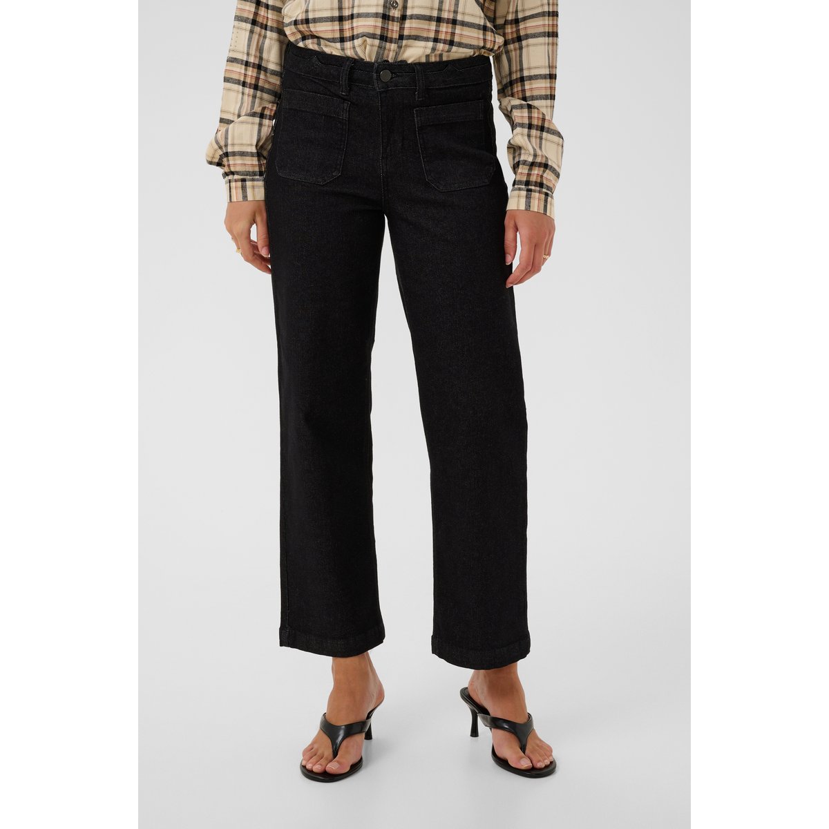 Jeans noir halifax black washed denim, CREAM