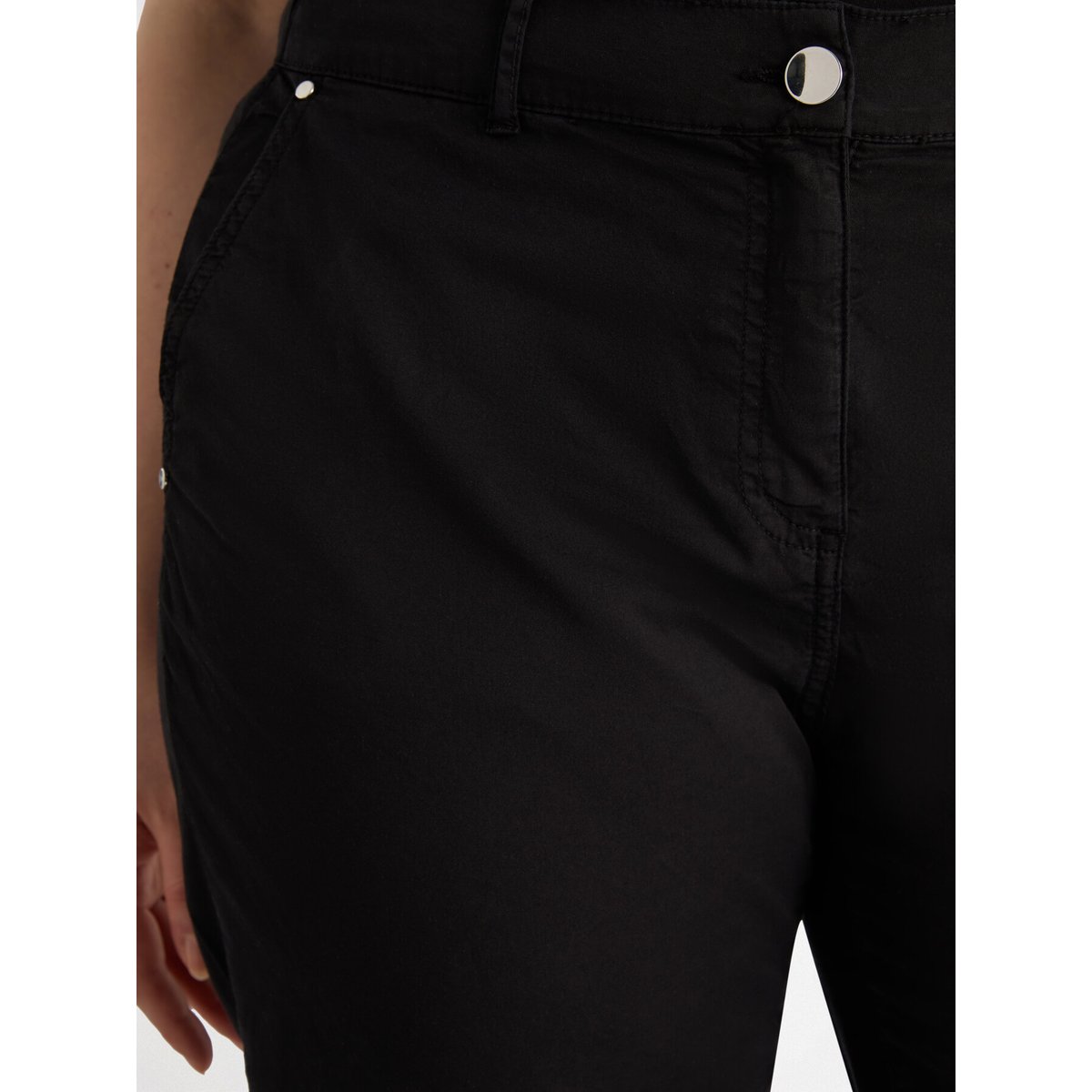 Short en coton extensible noir, FIORELLA RUBINO