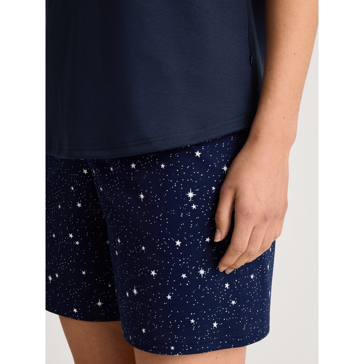 Pyjama court manches courtes Coton SWEET DREAMS bleu paon, CALIDA