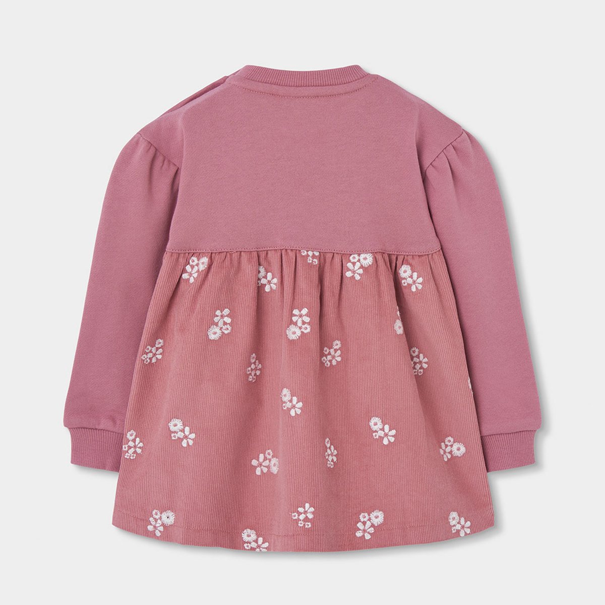 Robe fille en molleton imprimée fleurs rose, BOBOLI