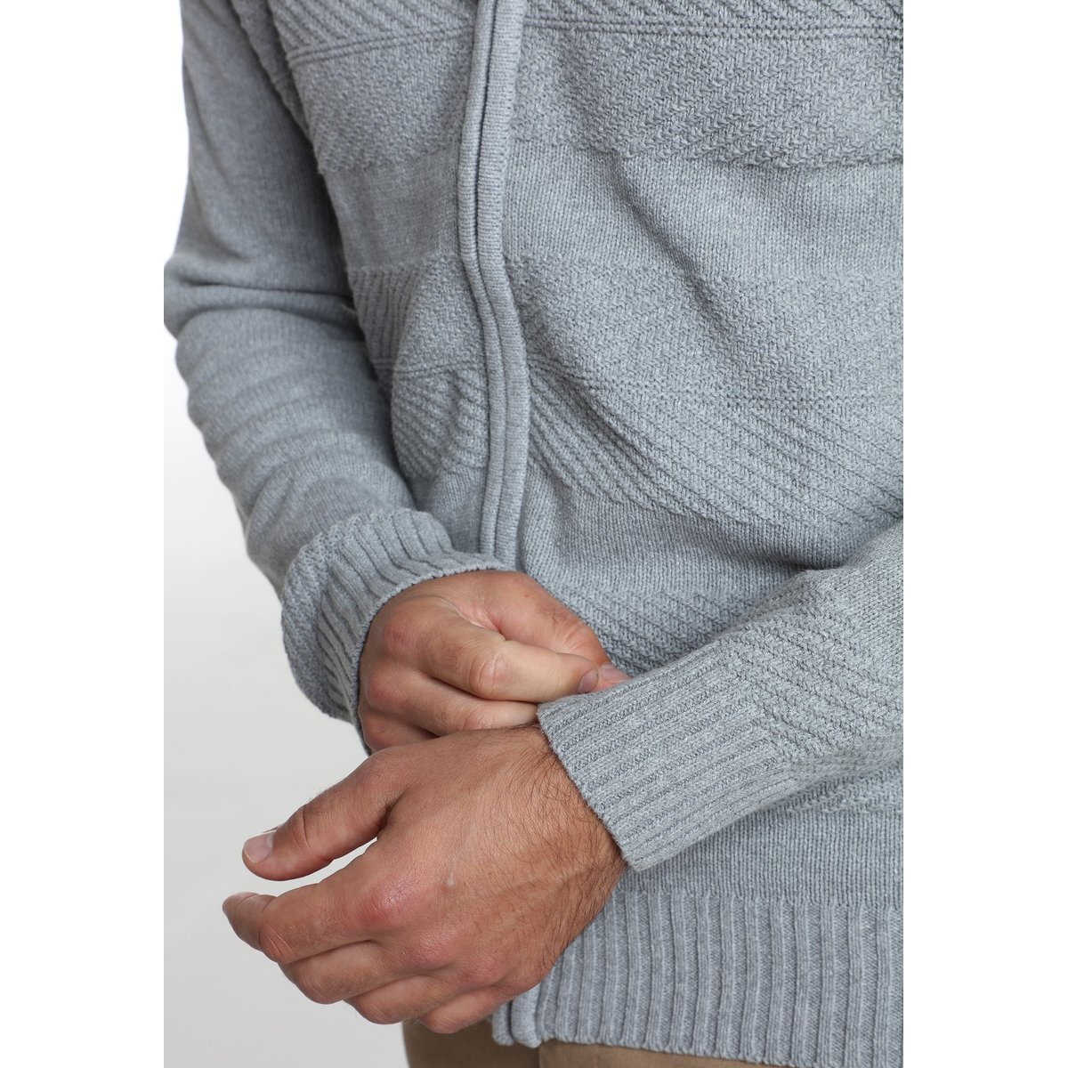 Gilet manches longues coton LYAN gris, GENTLEMAN FARMER