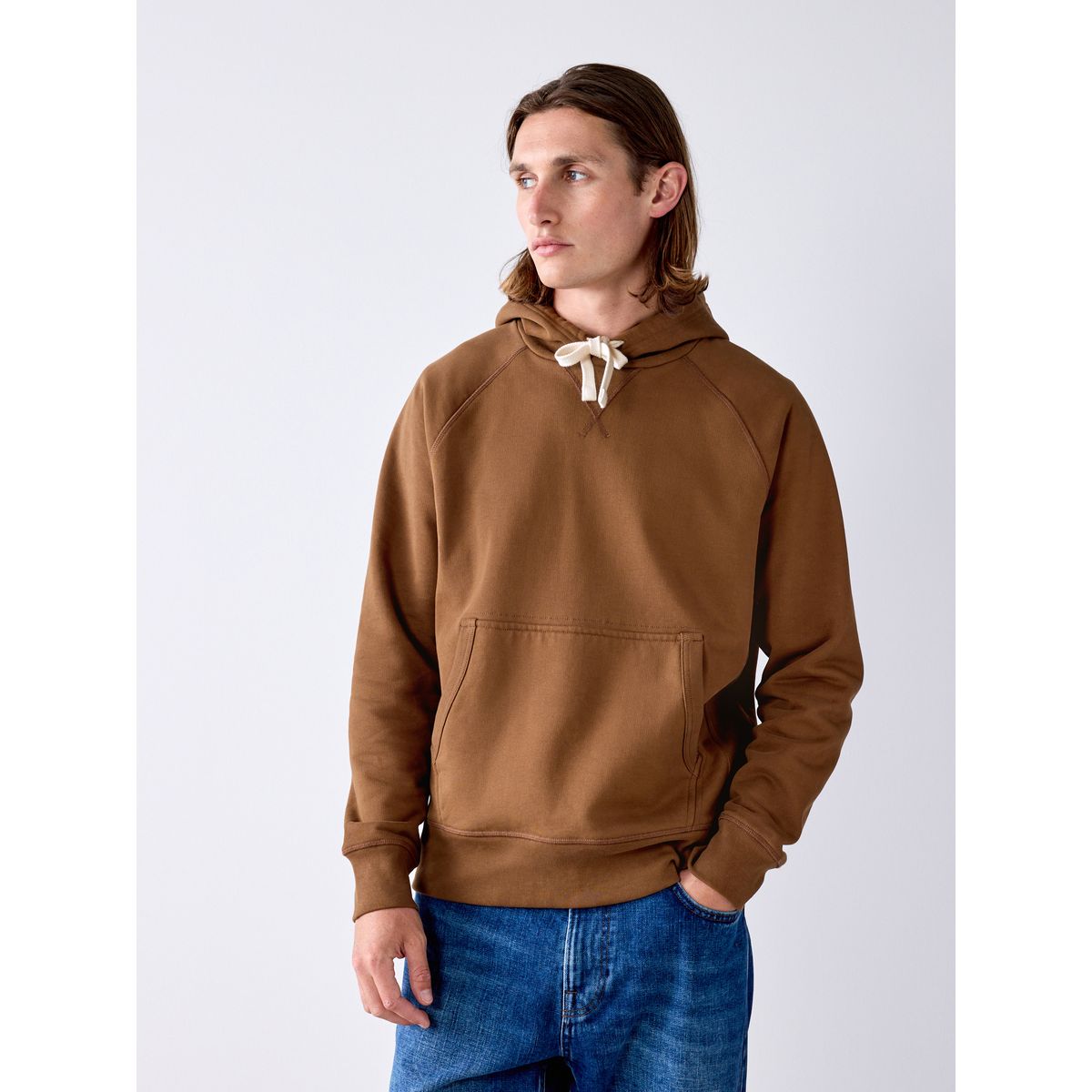 Sweat à capuche doux envers bouclé marron fauve, NEXT