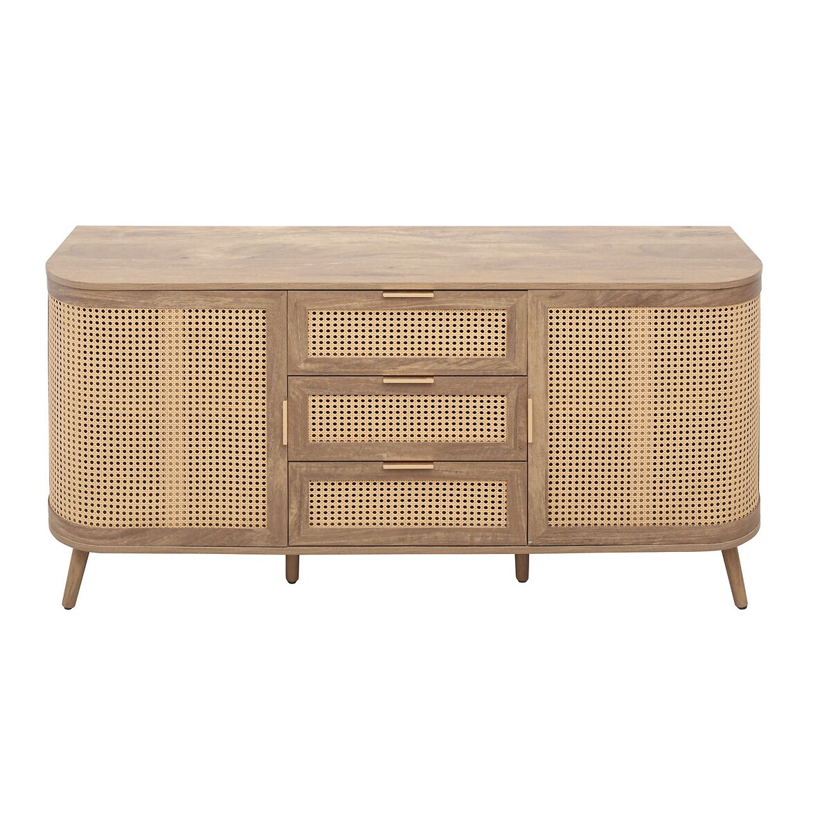 Naya Rattan 2 Door 3 Drawer Sideboard natural oak, SO'HOME