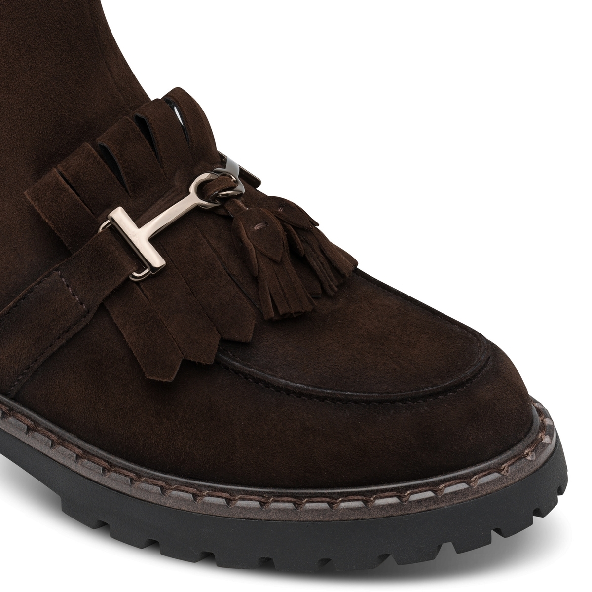 Bottine en cuir marron mocca, TAMARIS