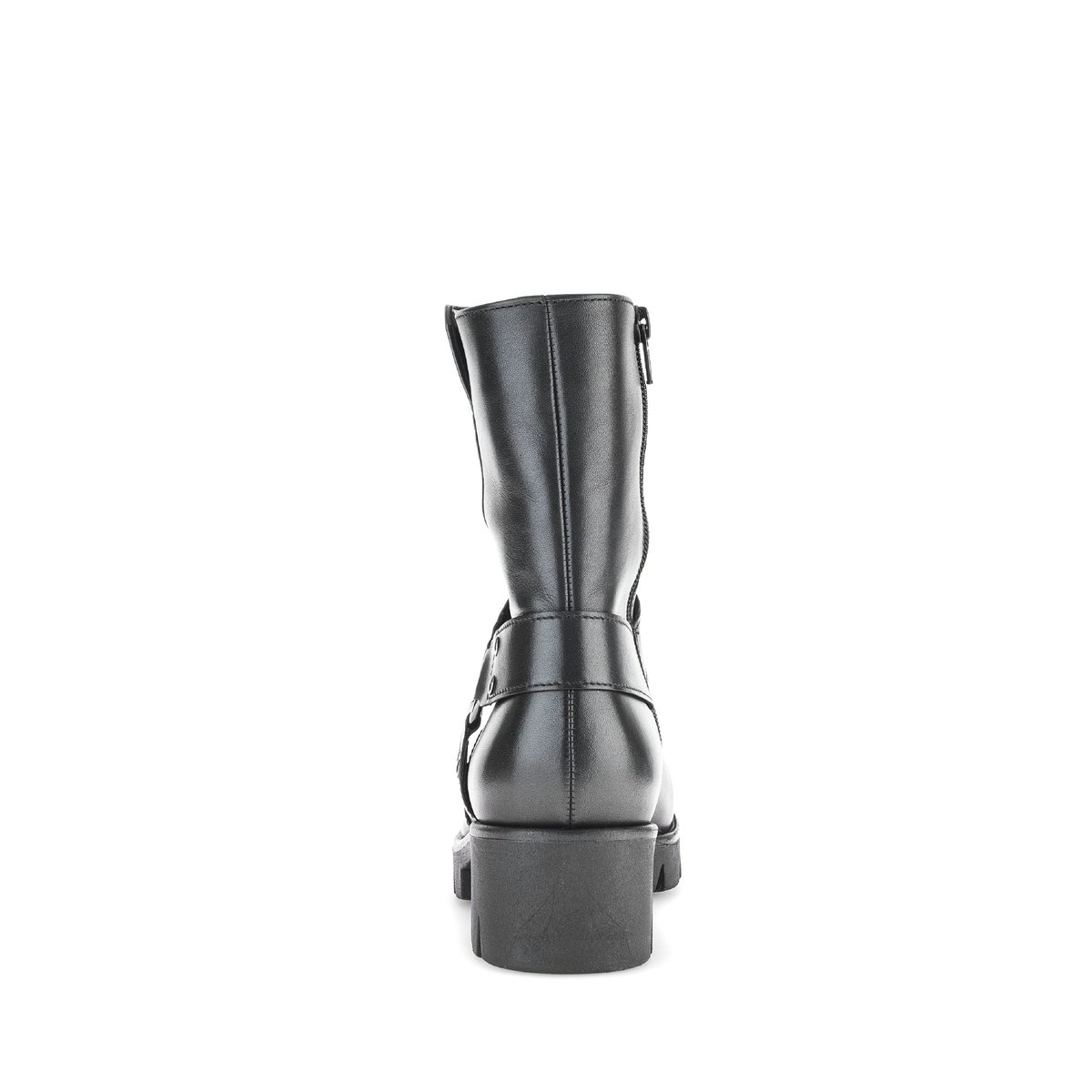Bottes de motard en cuir à talon décroché noir, GABOR