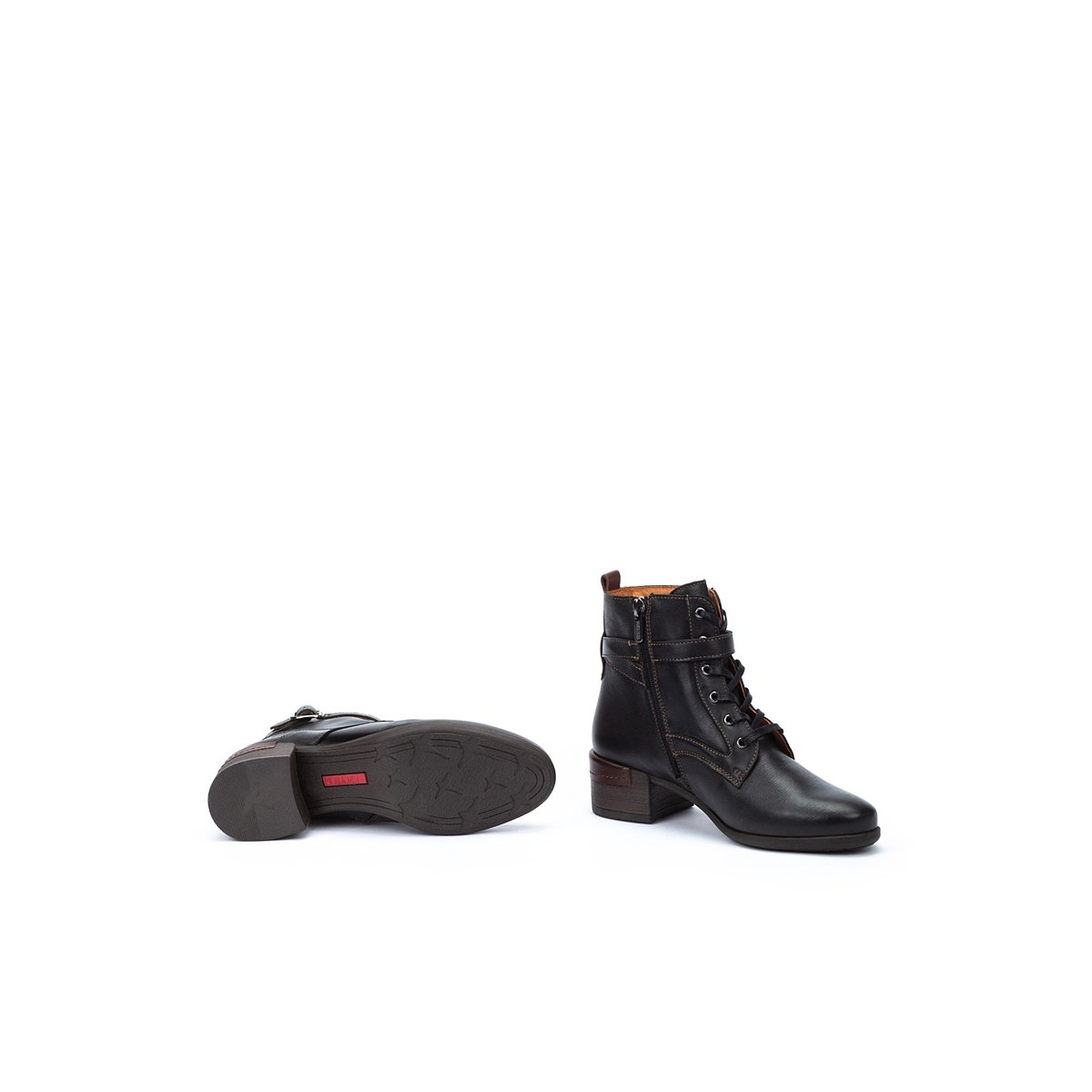 Bottines à talon cuir Malaga black, PIKOLINOS
