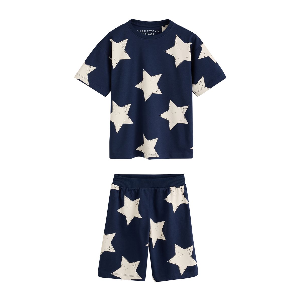 Pyjama short, lot de 3 rayures bleu marine/blanc, NEXT