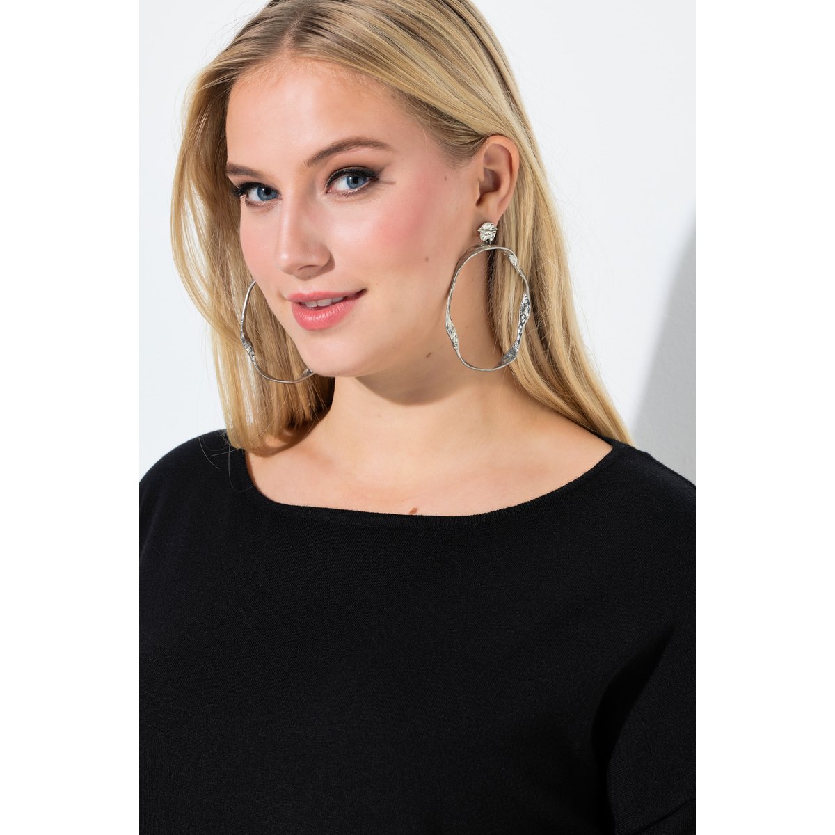 Pull oversize à rayures noir, ULLA POPKEN