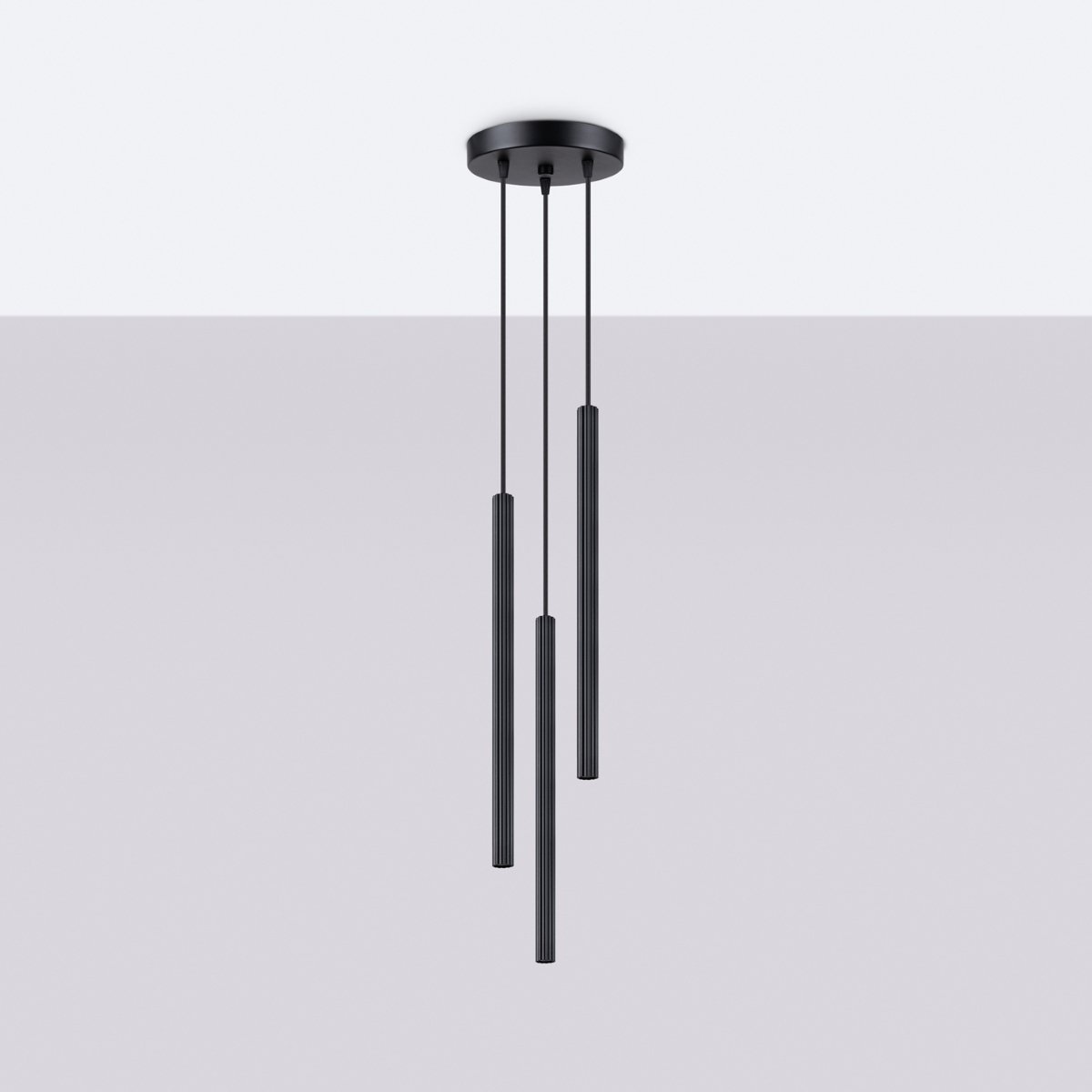 Lustre Acier Noir G9 3 Arche noir, EDEN