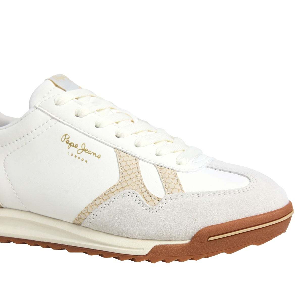 Marvin - Sneakers Rétro Avec Détails À Imprimé Animal blanc cassé, PEPE JEANS