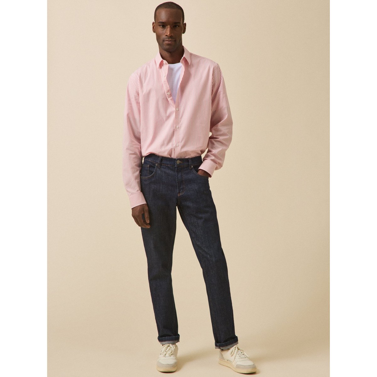 Chemise rayée  coupe contemporaine rayure rose, CYRILLUS