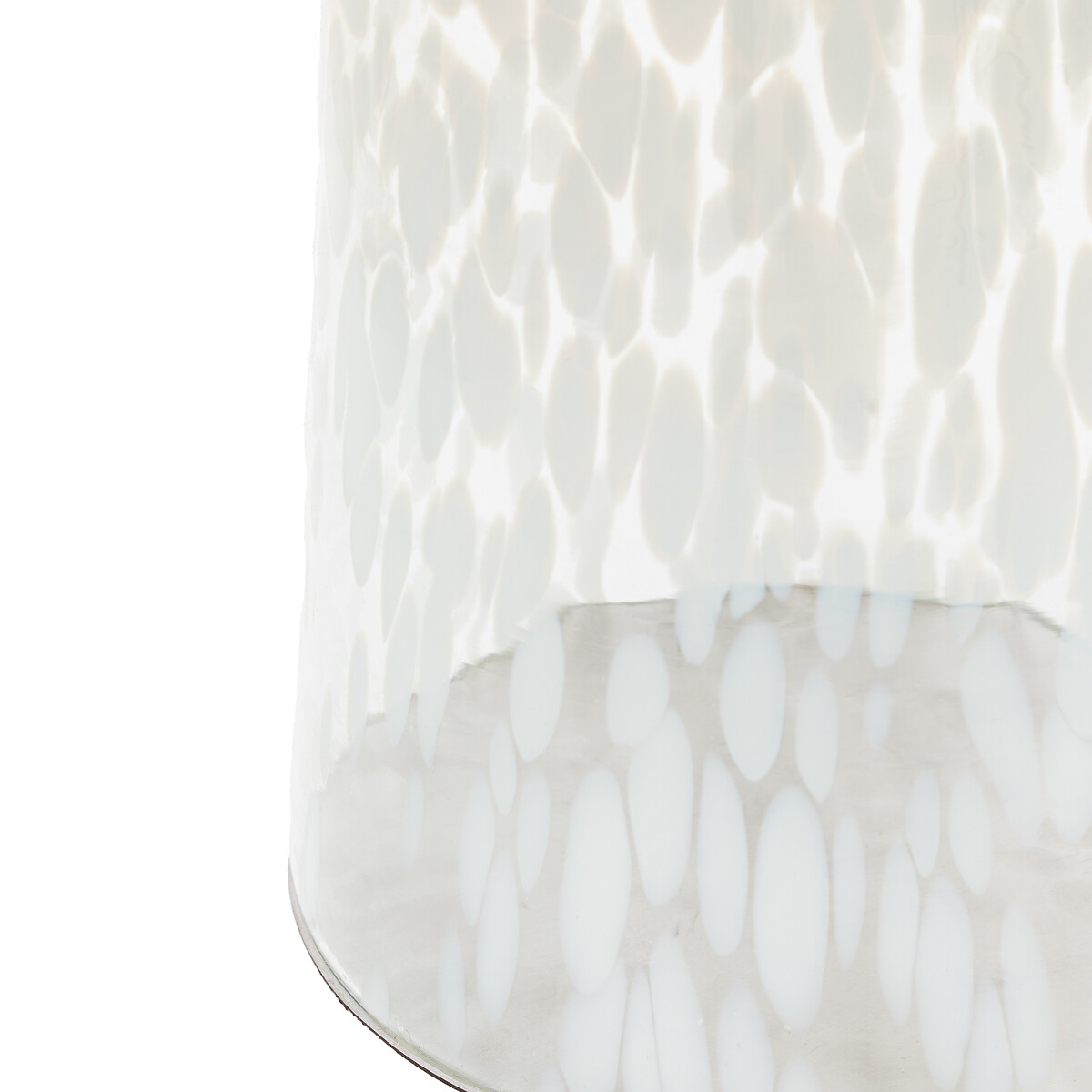 Mendoza Mottled Glass Pedestal Side Table white/transparent, SO'HOME