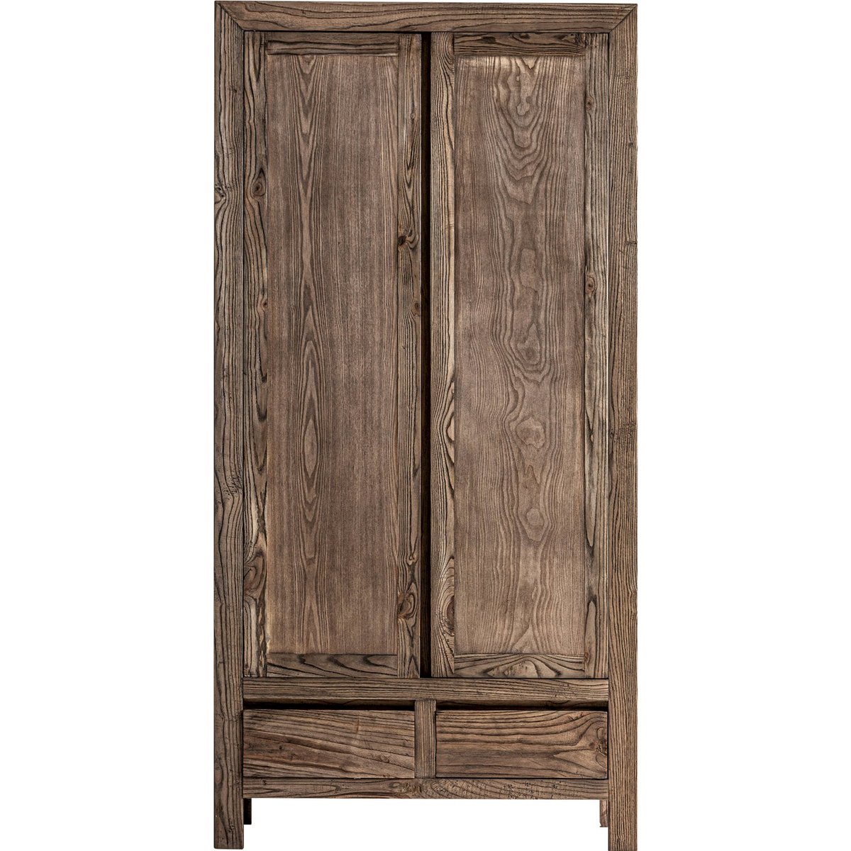 Armoire rustique en bois d'orme marron bois d'orme marbré, RECOLLECTION