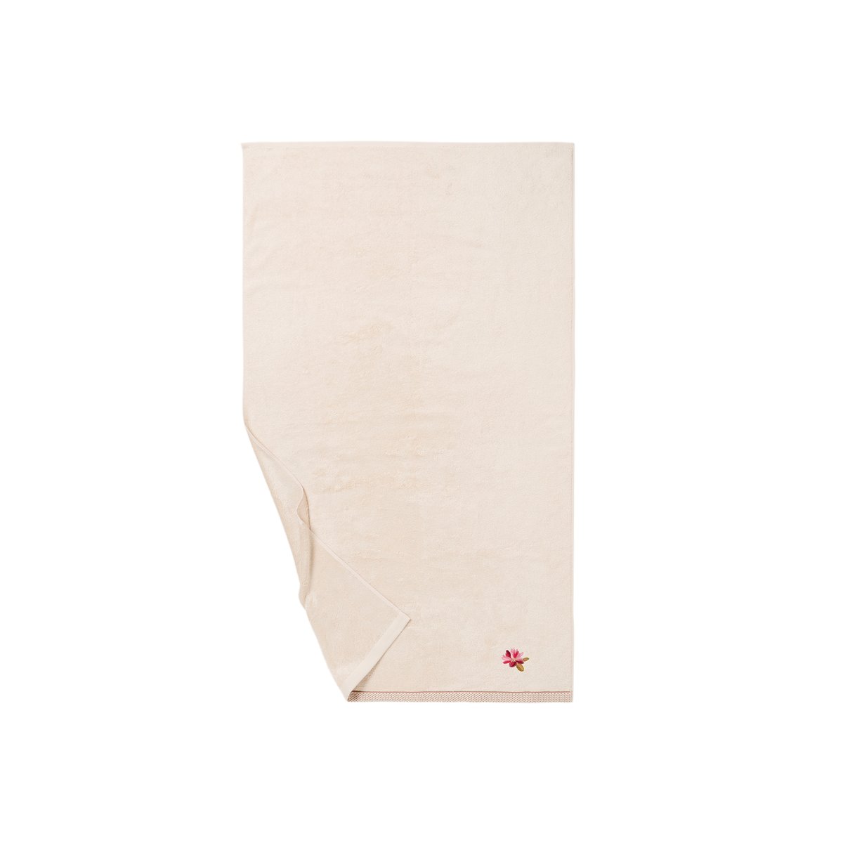 Drap de bain coton et viscose de bambou SOLARA sable, CARRE BLANC