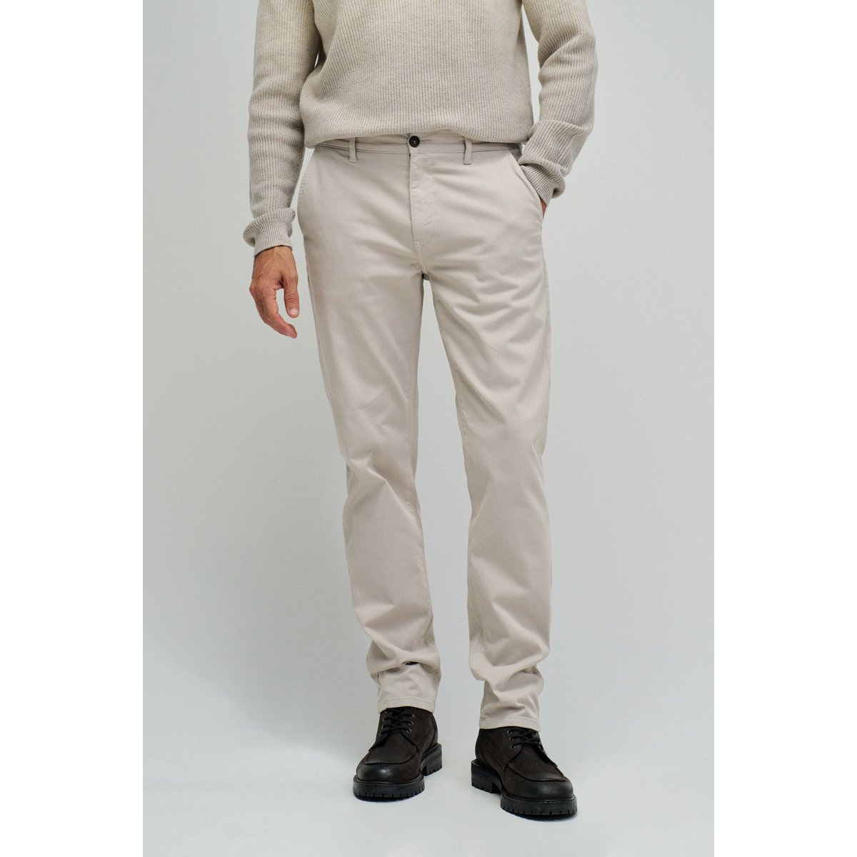 PANTALONS CHINO À JAMBES FINS beige, SALSA JEANS
