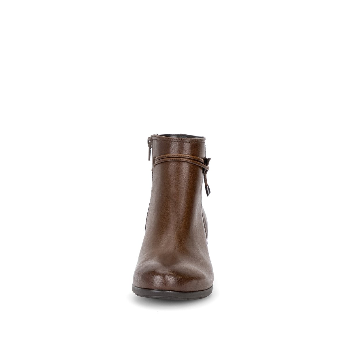 Bottines en cuir lisse à talon décroché cognac, GABOR