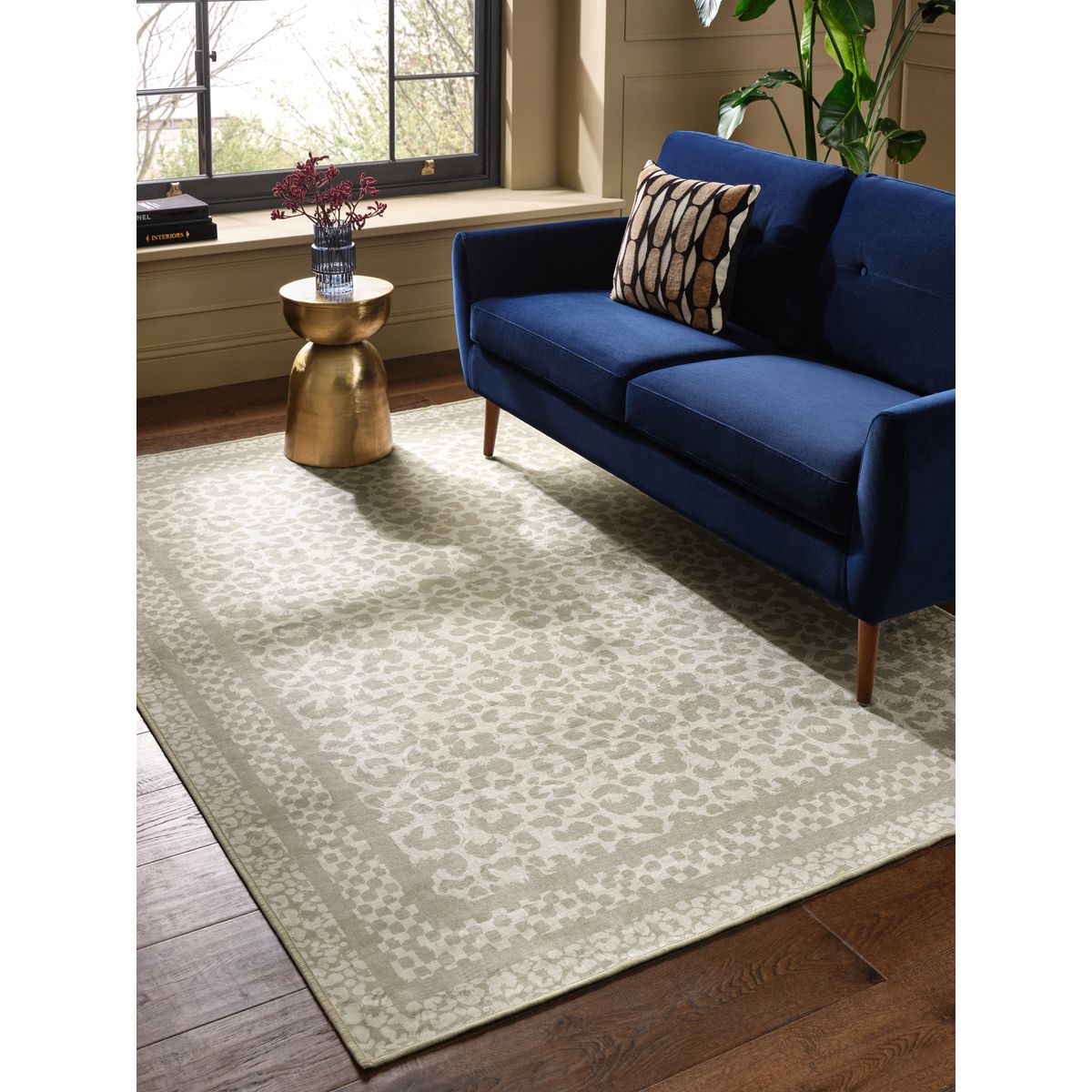 Tapis lavable à imprimé léopard naturel, NEXT