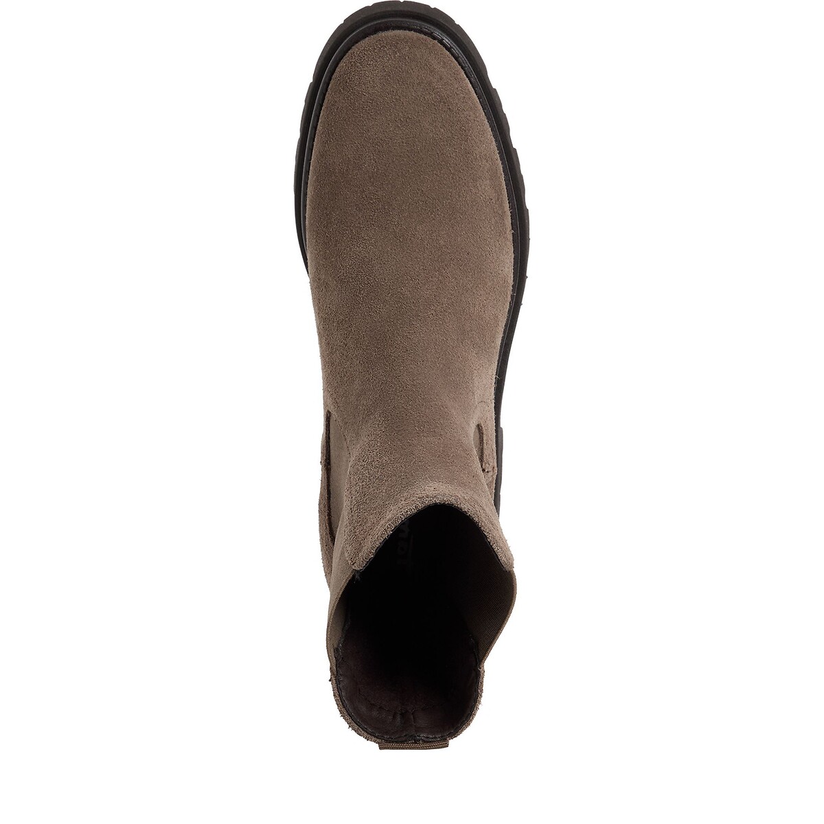 Bottines chelsea en cuir suède taupe, TAMARIS