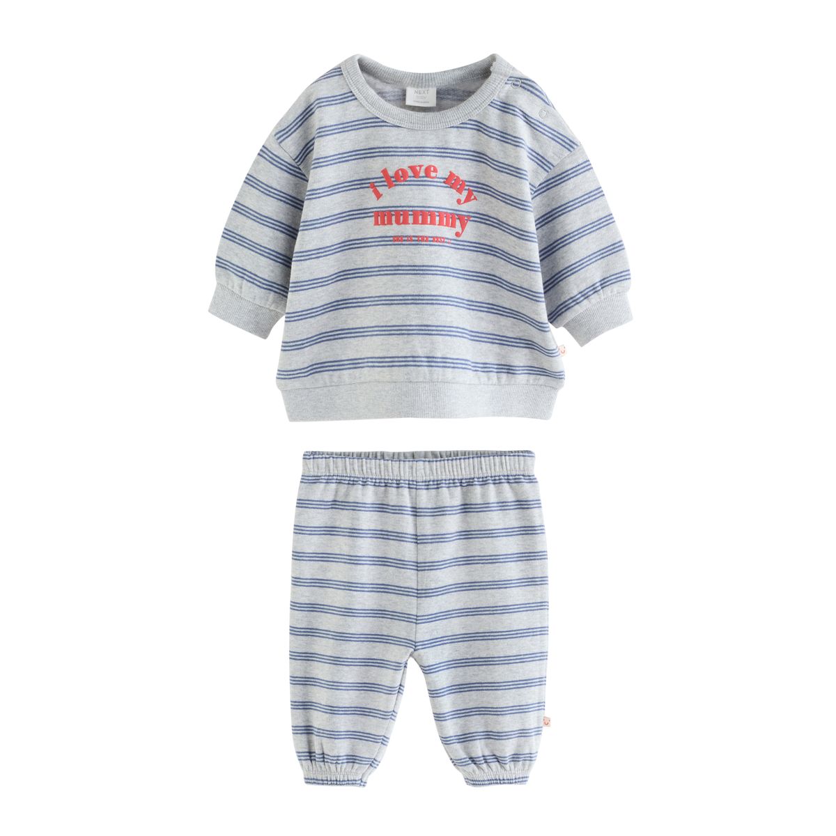 Ensemble sweat et pantalon de jogging bébé gris/bleu, NEXT