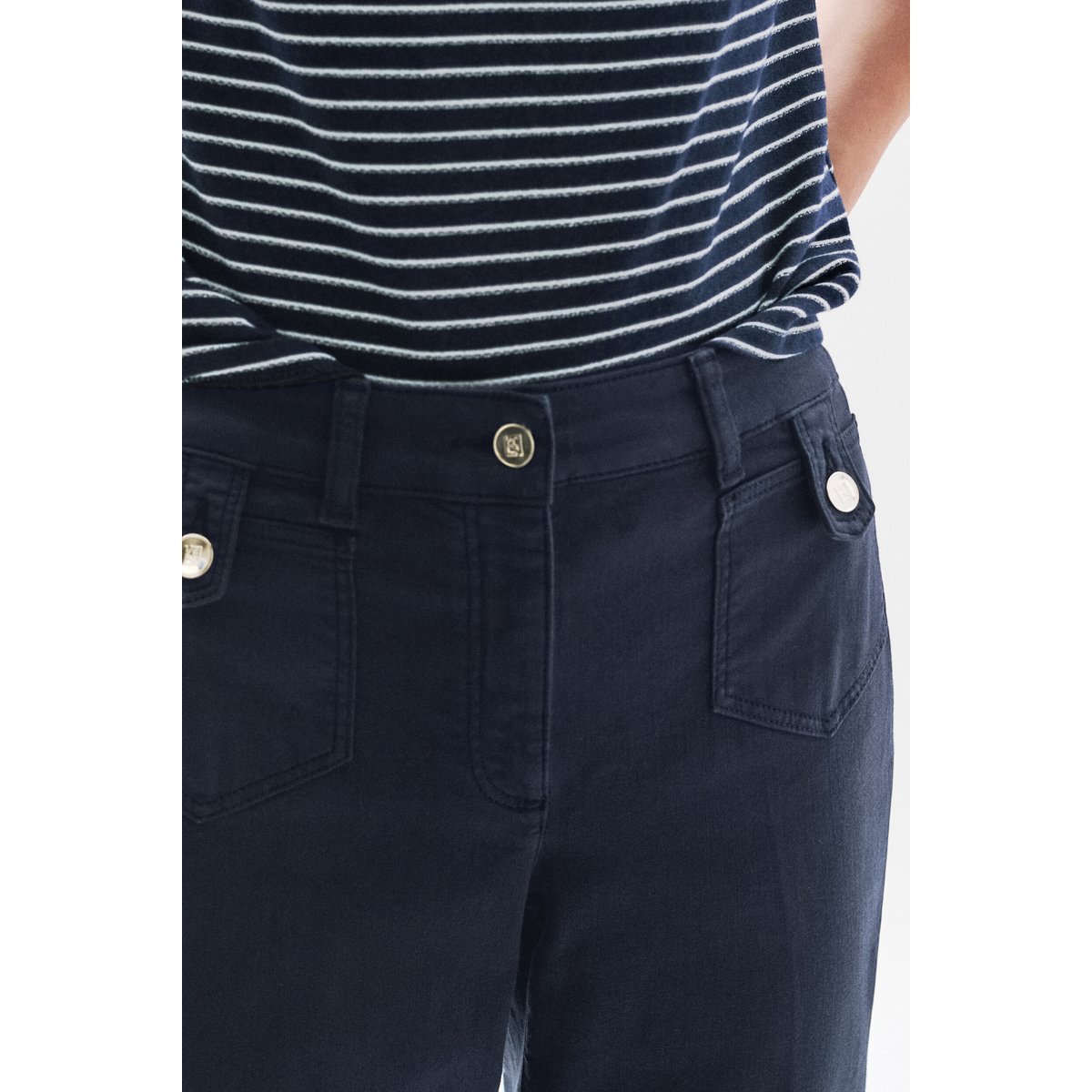 Pantalon large élégant PIETRO bleu marine, CAROLL