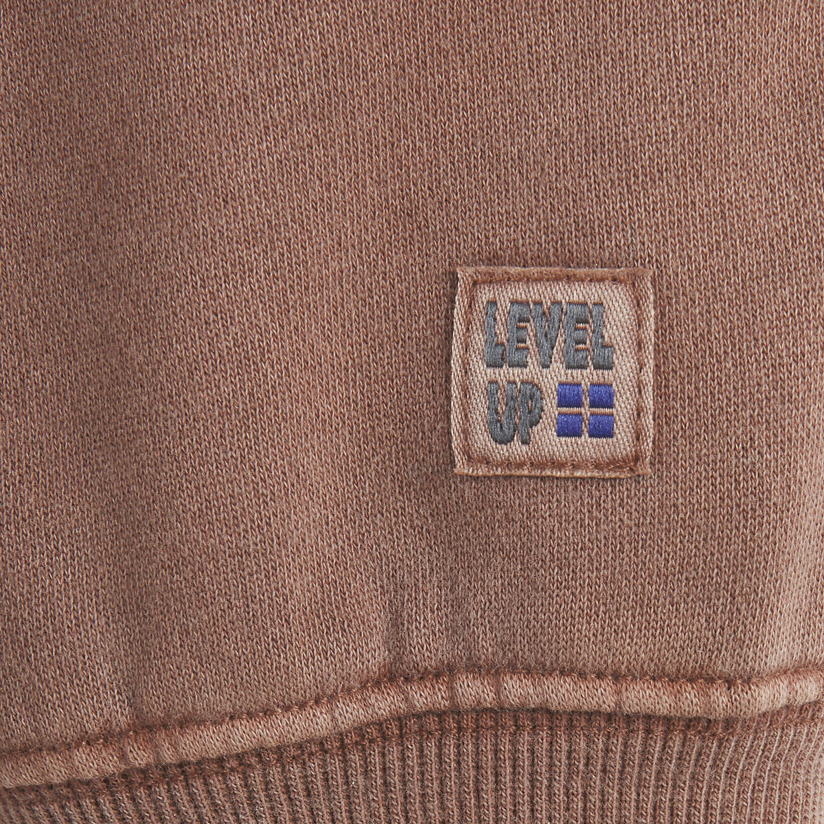 Sweat col rond en molleton lavé marron, LA REDOUTE COLLECTIONS