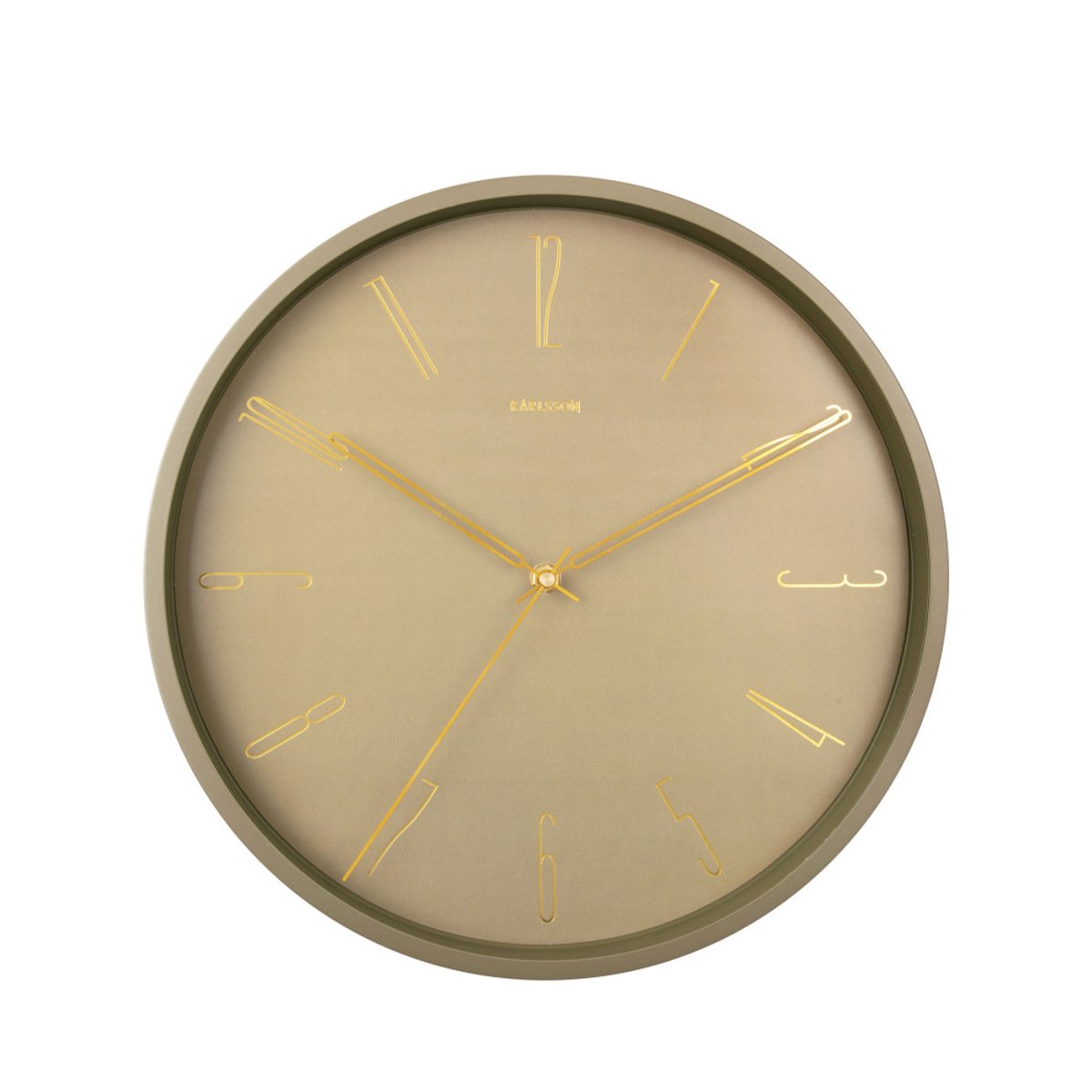 Horloge murale ronde ø35cm- BELLE NUMBERS taupe, KARLSSON