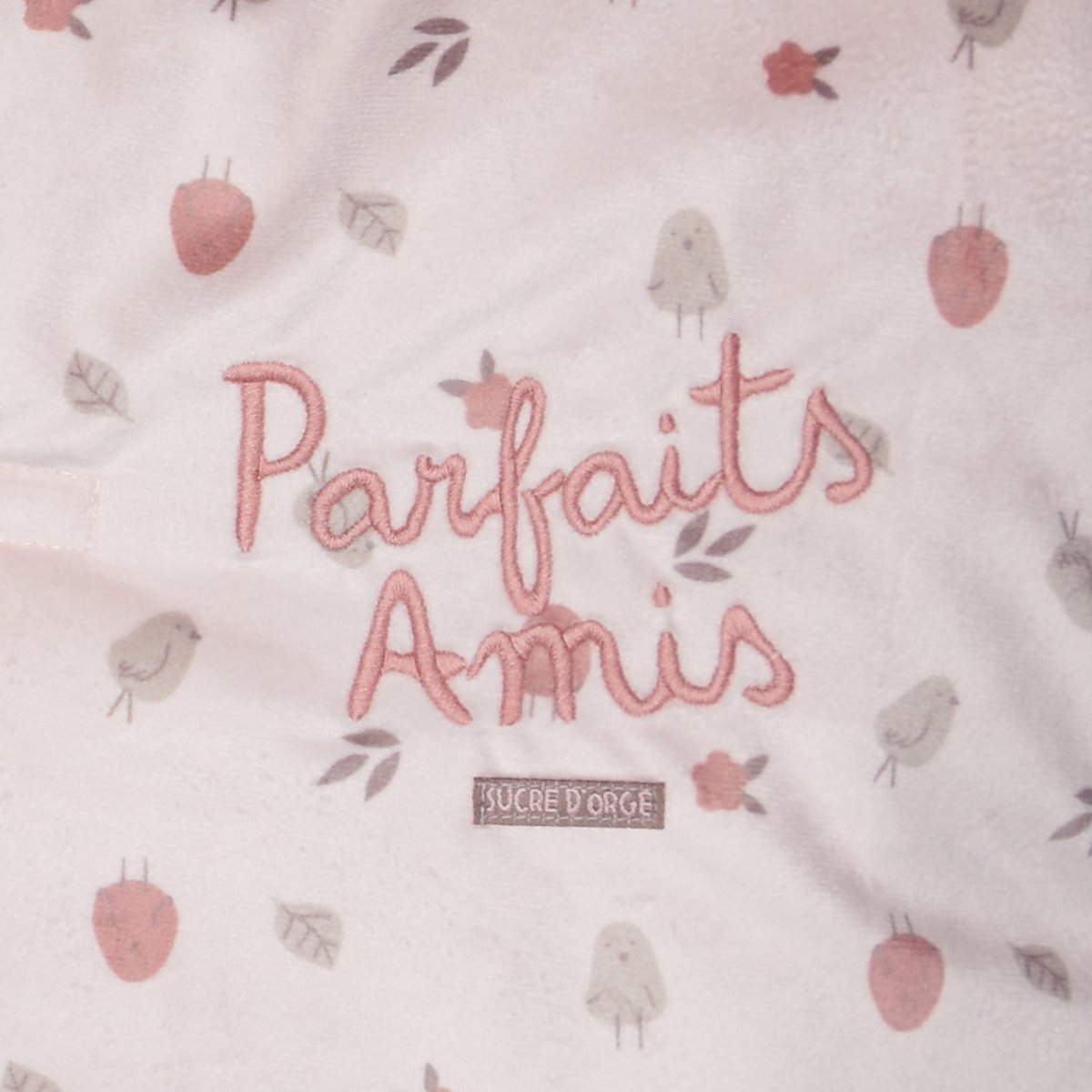 Nid de naissance micheline velours doux avec jambe securite auto rose, SUCRE D'ORGE