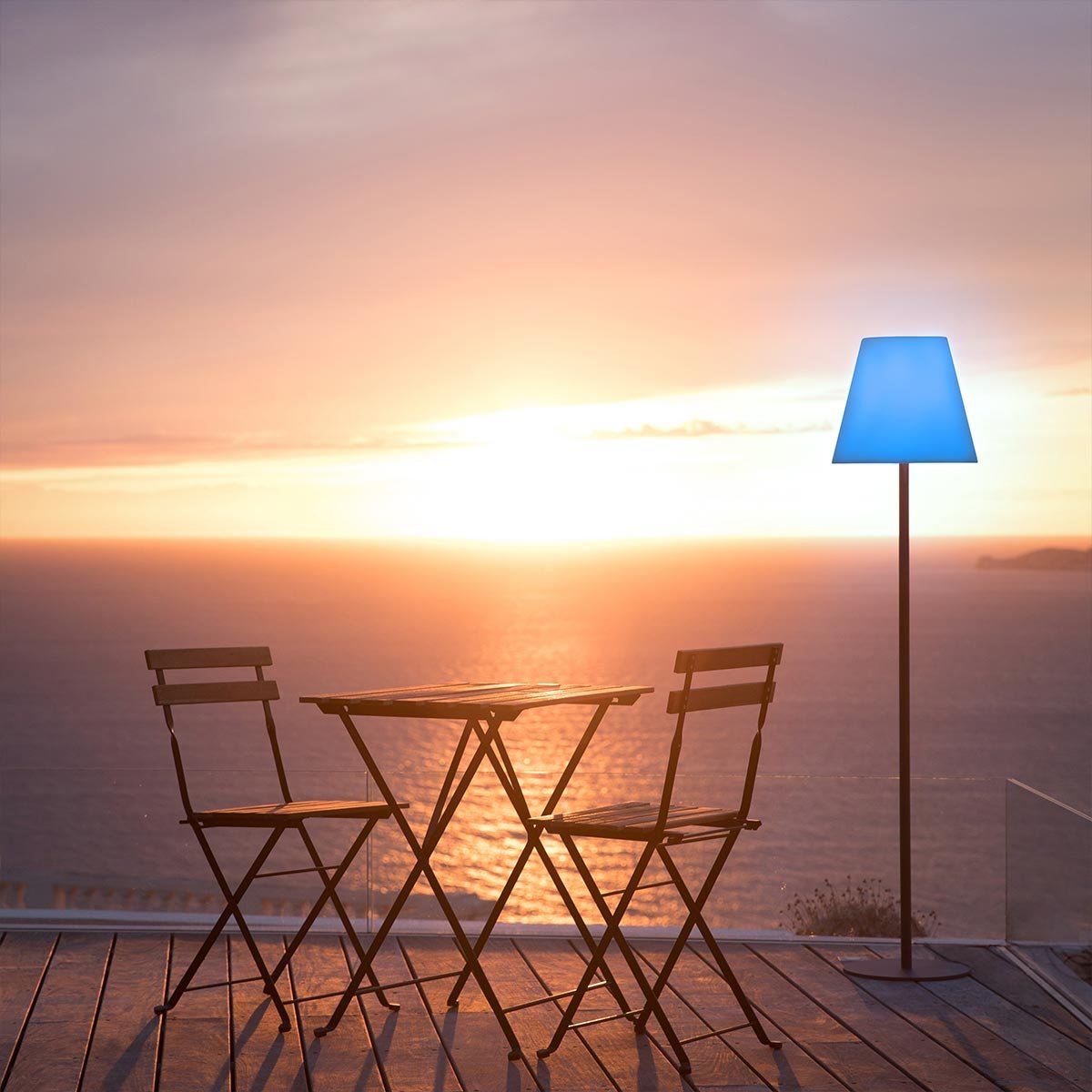 Lampadaire sans fil STANDY C150 gris, LUMISKY