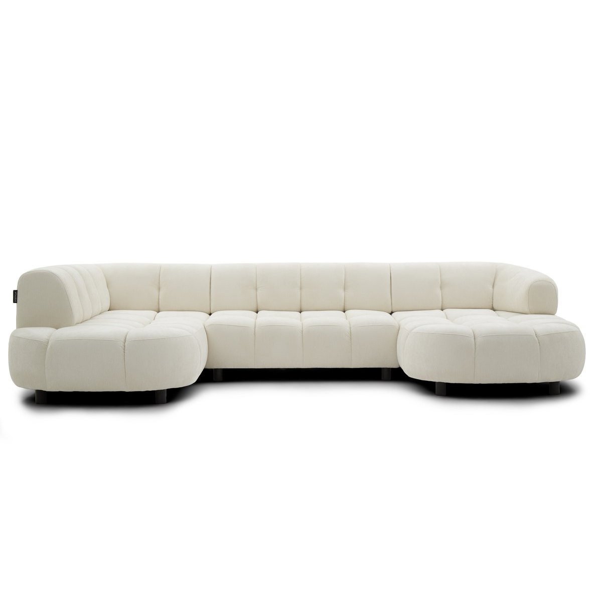 Canapé d'angle convertible places en tissu chenille, LOVELY beige, BOBOCHIC