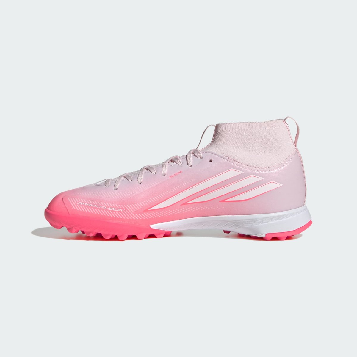 Chaussure F50 Sparkfusion League Mid Cut Turf Enfants Chaussure F50 Sparkfusion League Mid Cut Turf Enfants solar turbo / cloud white / distilled pink, adidas Performance