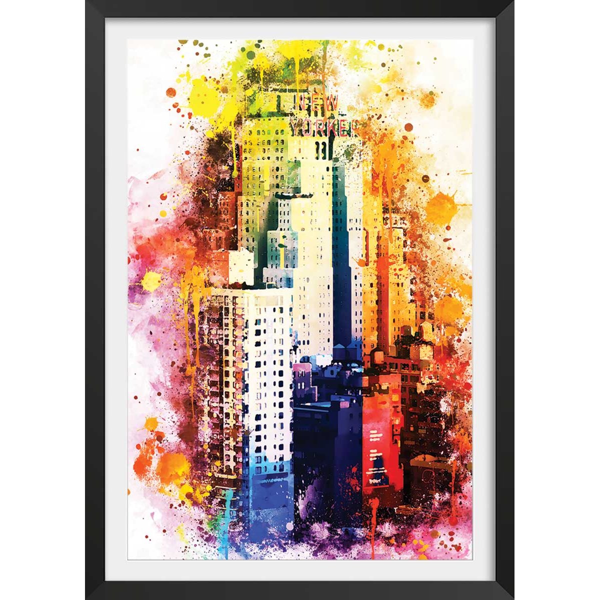 Poster the new yorker flash vision affiche + cadre en bois - noir, HEXOA