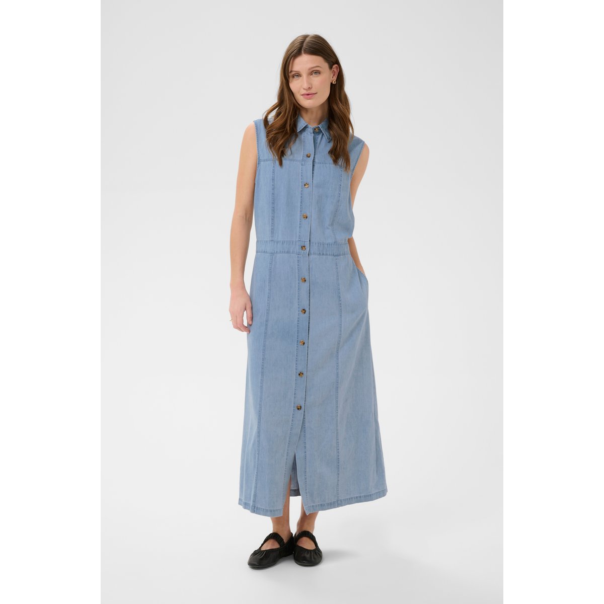 Robe bleu denim light blue denim, SOAKED IN LUXURY