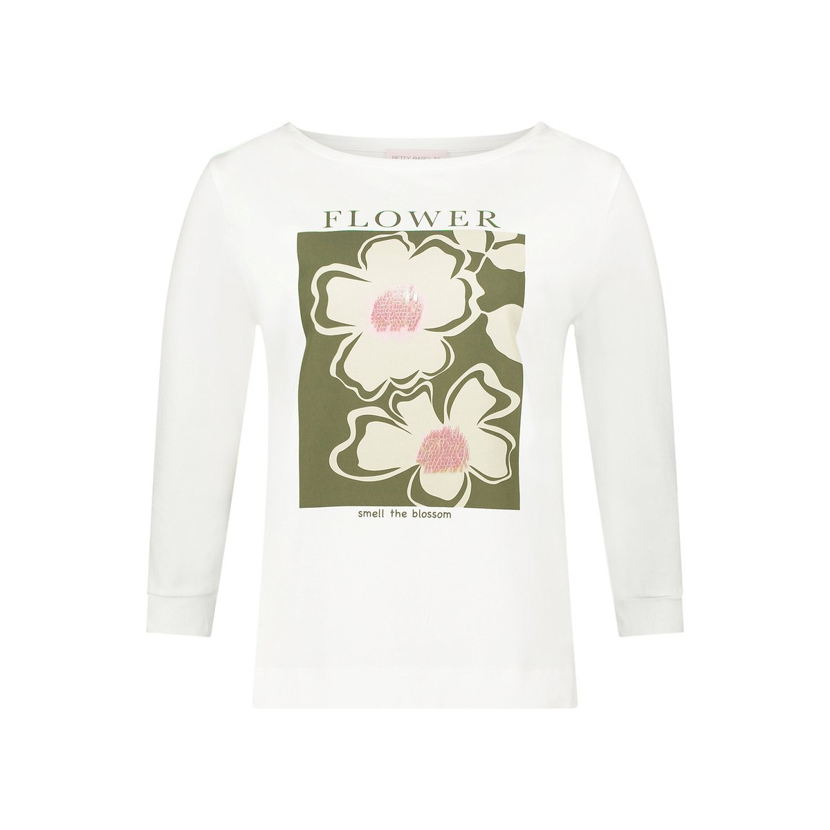 T-shirt basique à impression patch cream /khaki, BETTY BARCLAY