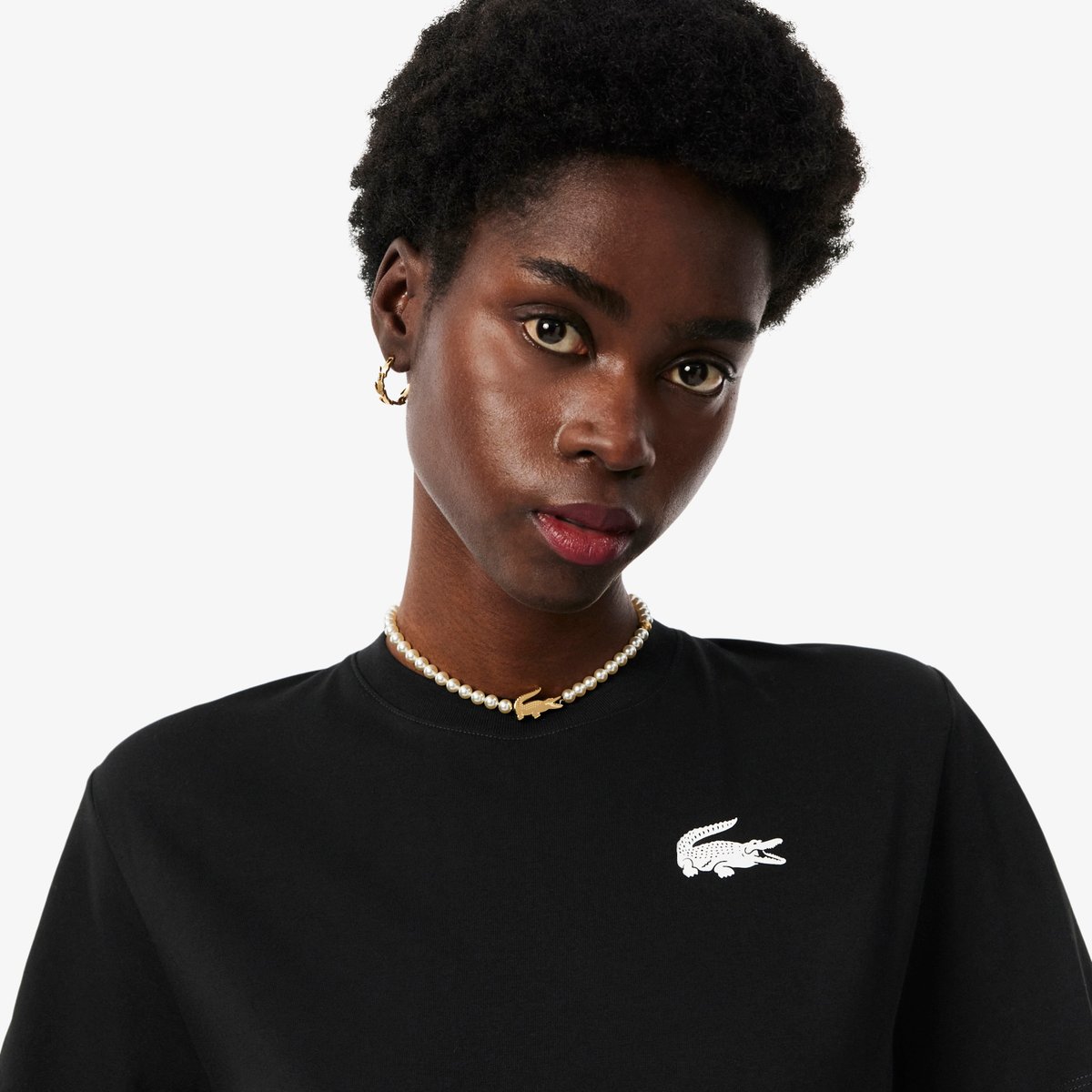 T-shirt d'intérieur jersey de coton noir-258, LACOSTE