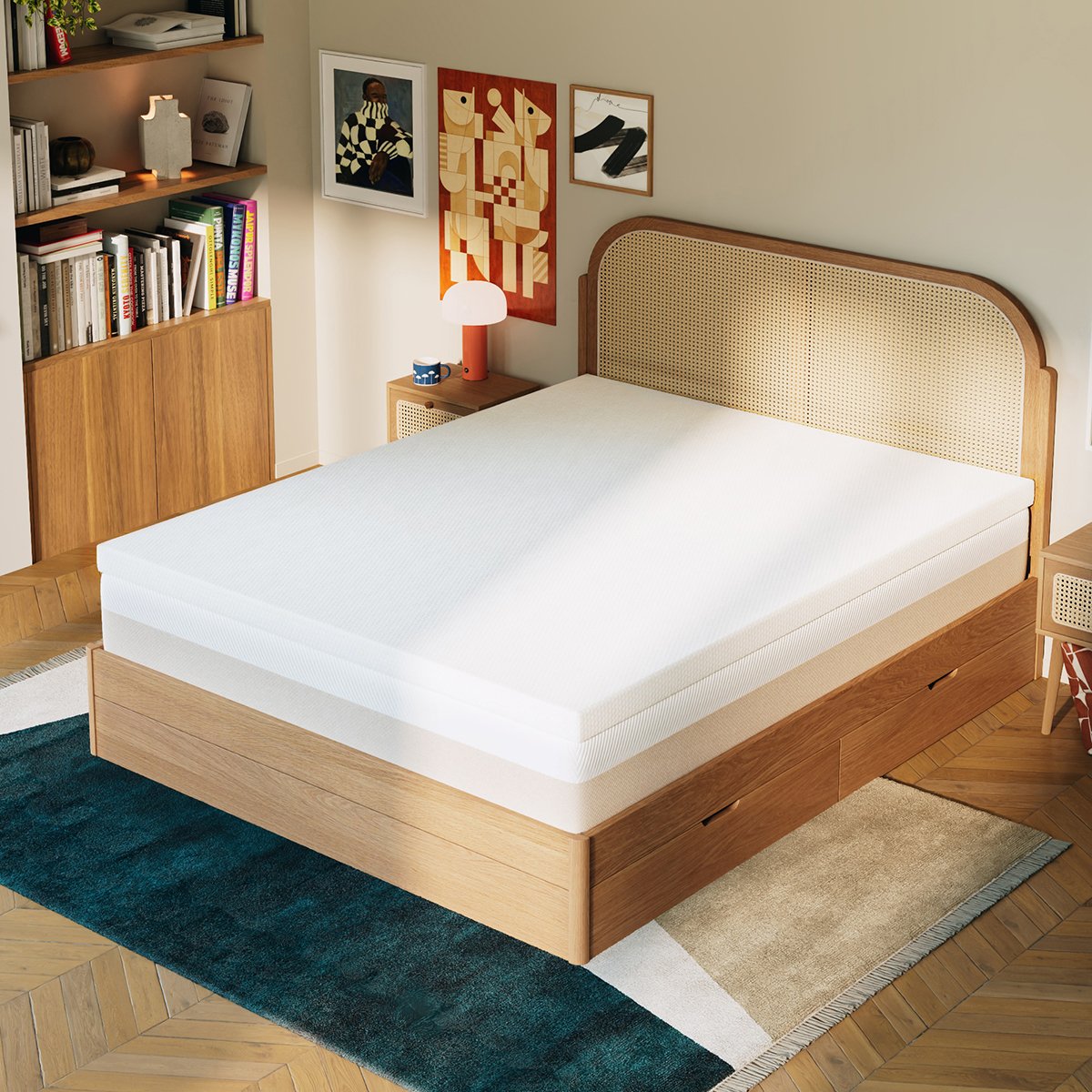 Surmatelas Bambou Souple blanc, SLOME