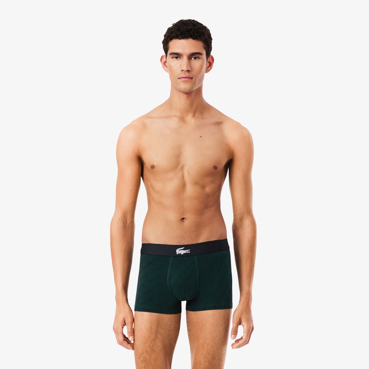 Lot de 3 boxers courts coton stretch vert-1i5, LACOSTE