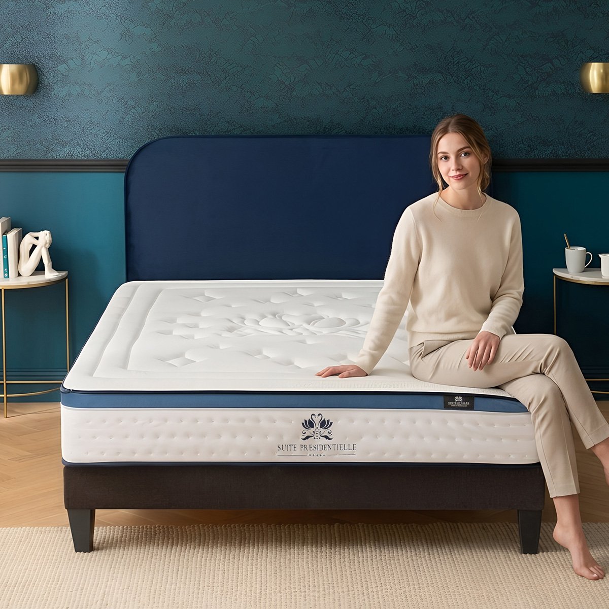 Matelas Mémoire de forme 28 cm SUITE PRÉSIDENTIELLE blanc, BELLECOUR